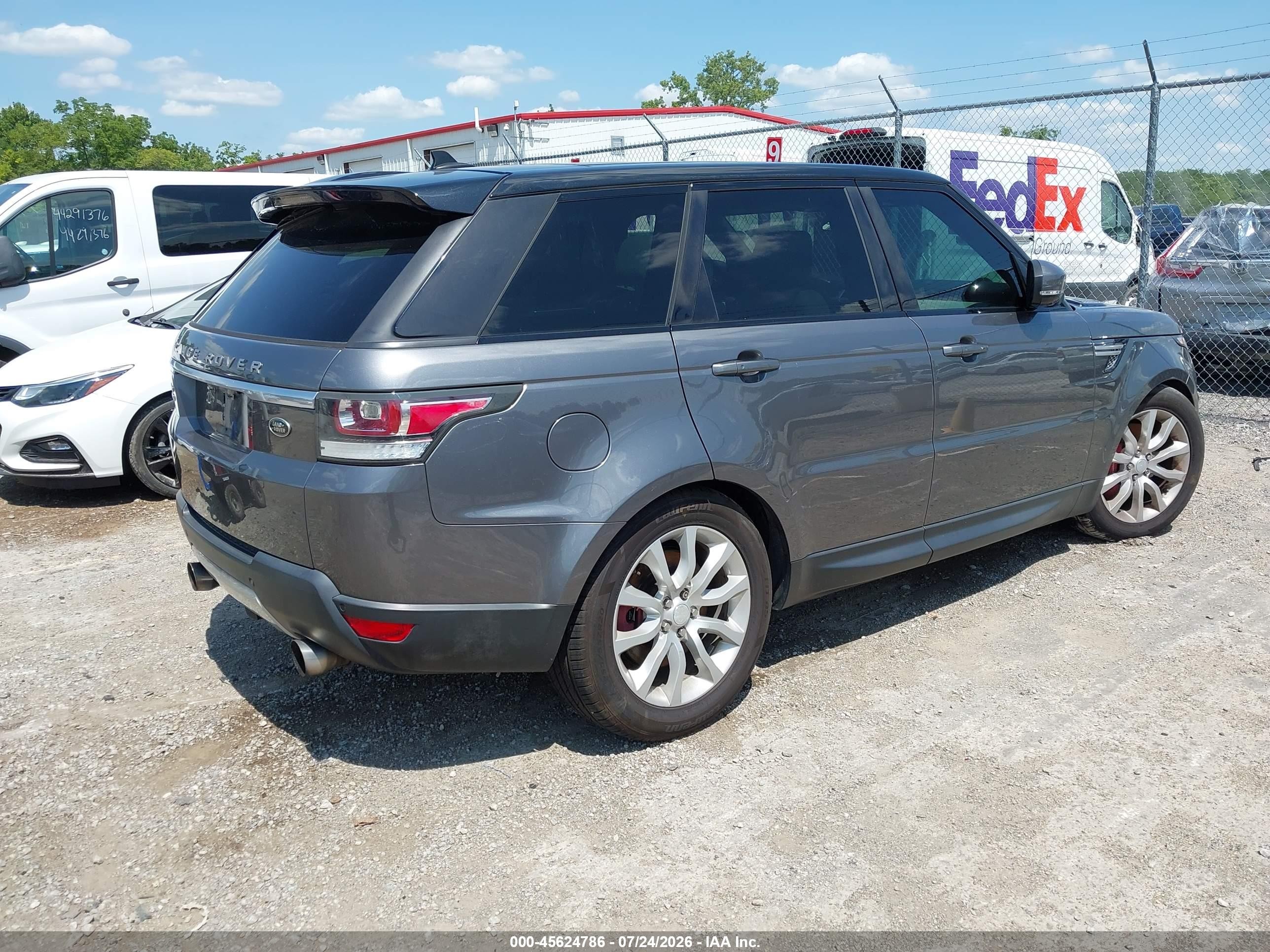 2015 Land Rover Range Rover Sport 5.0l V8 Supercharged Gray vin: SALWR2TF6FA528486