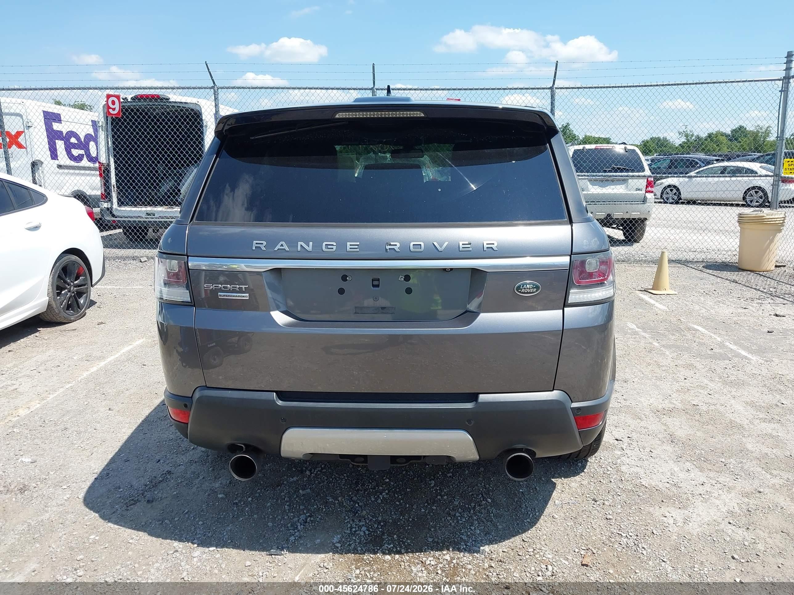 2015 Land Rover Range Rover Sport 5.0l V8 Supercharged Gray vin: SALWR2TF6FA528486