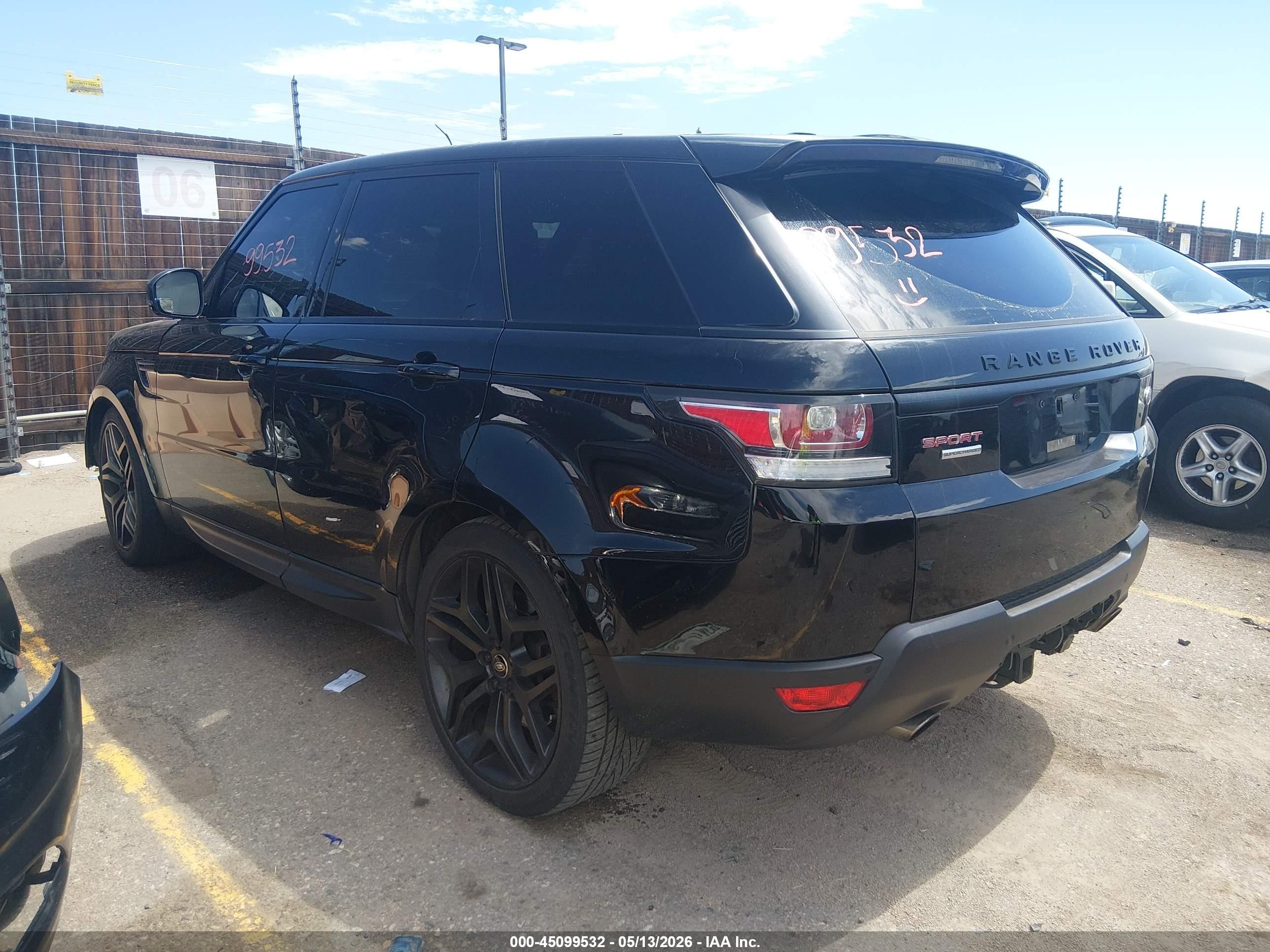 2015 Land Rover Range Rover Sport 5.0l V8 Supercharged Black vin: SALWR2TF7FA518288