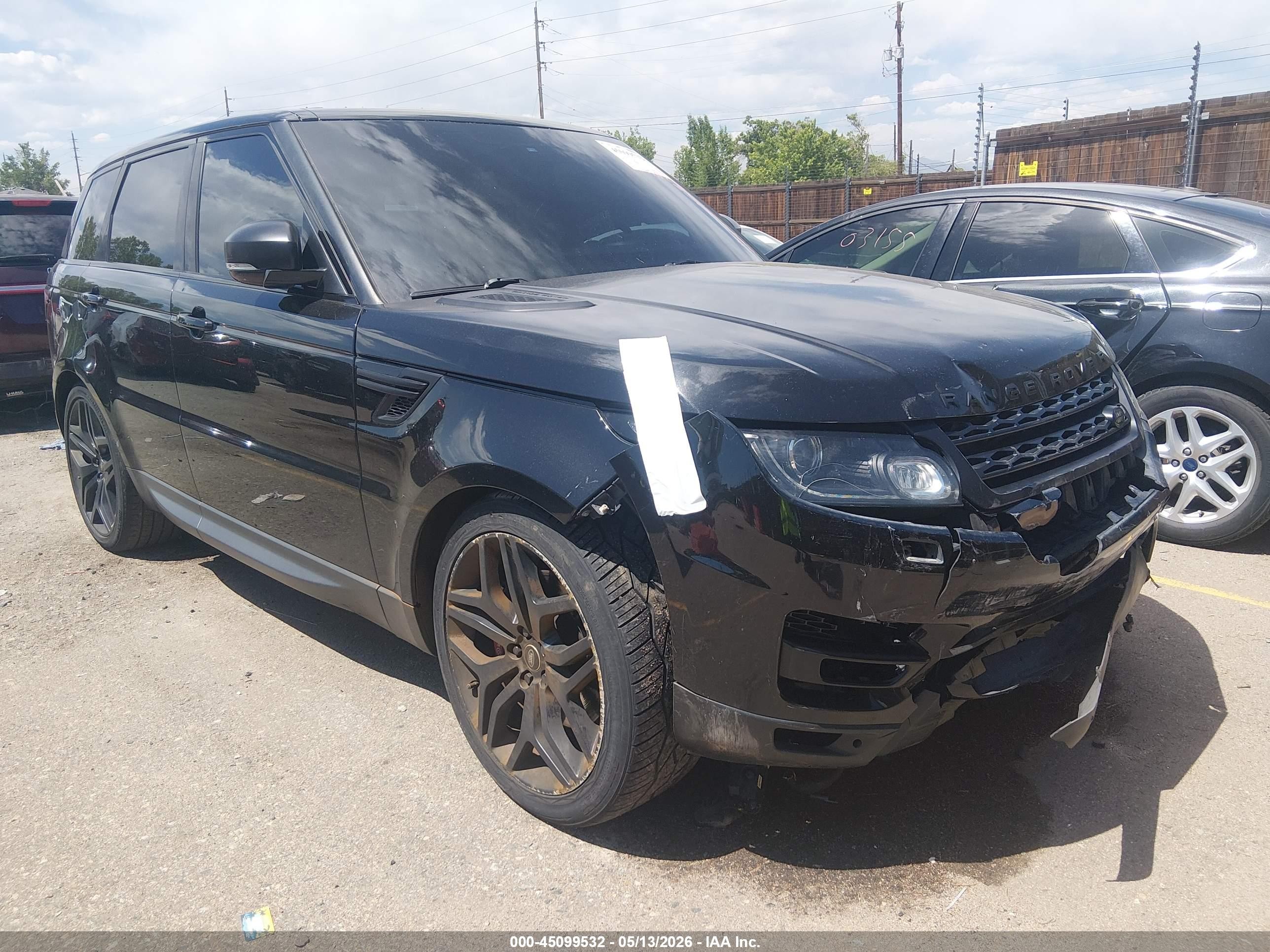 2015 Land Rover Range Rover Sport 5.0l V8 Supercharged Black vin: SALWR2TF7FA518288