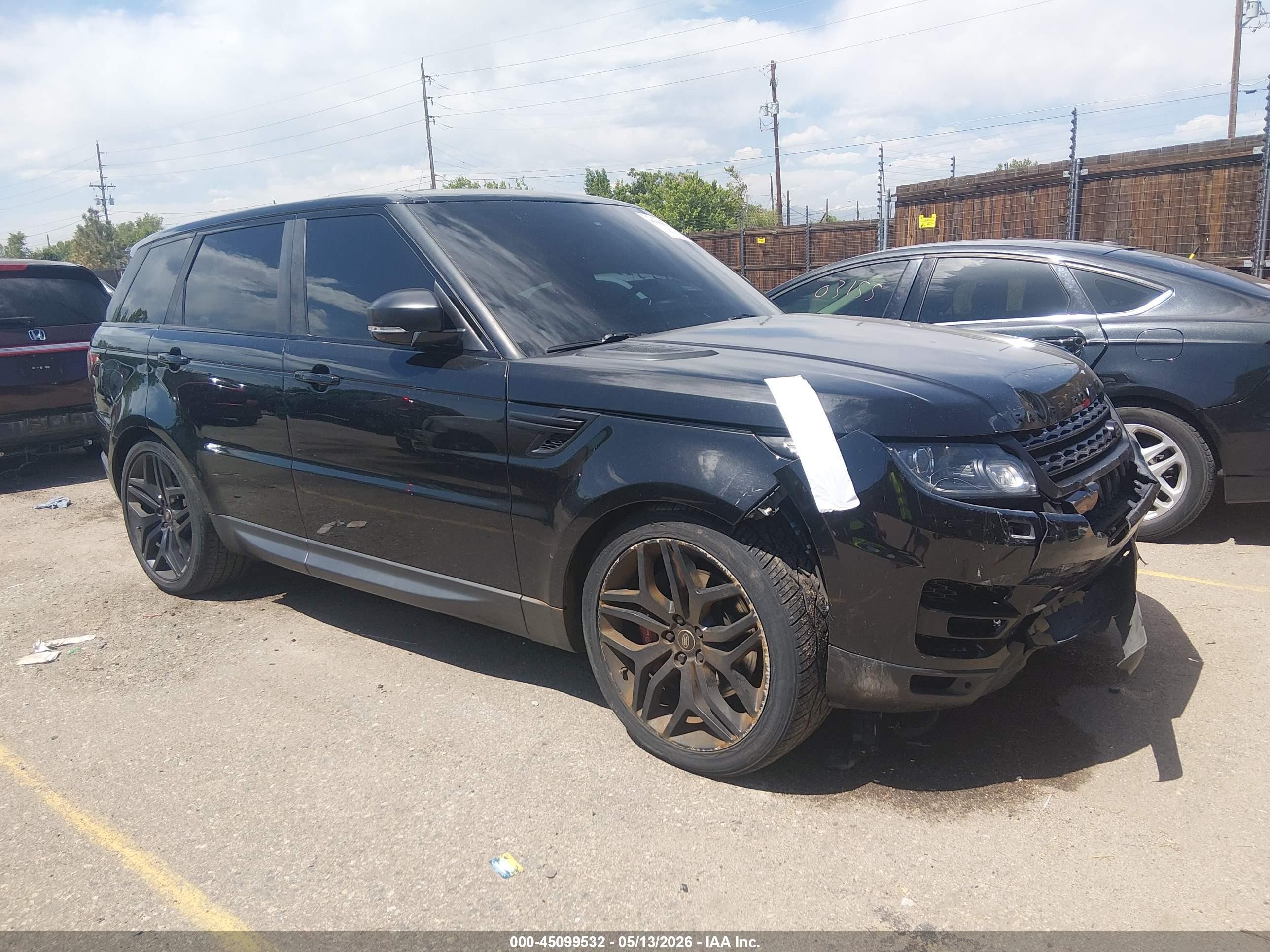 2015 Land Rover Range Rover Sport 5.0l V8 Supercharged Black vin: SALWR2TF7FA518288