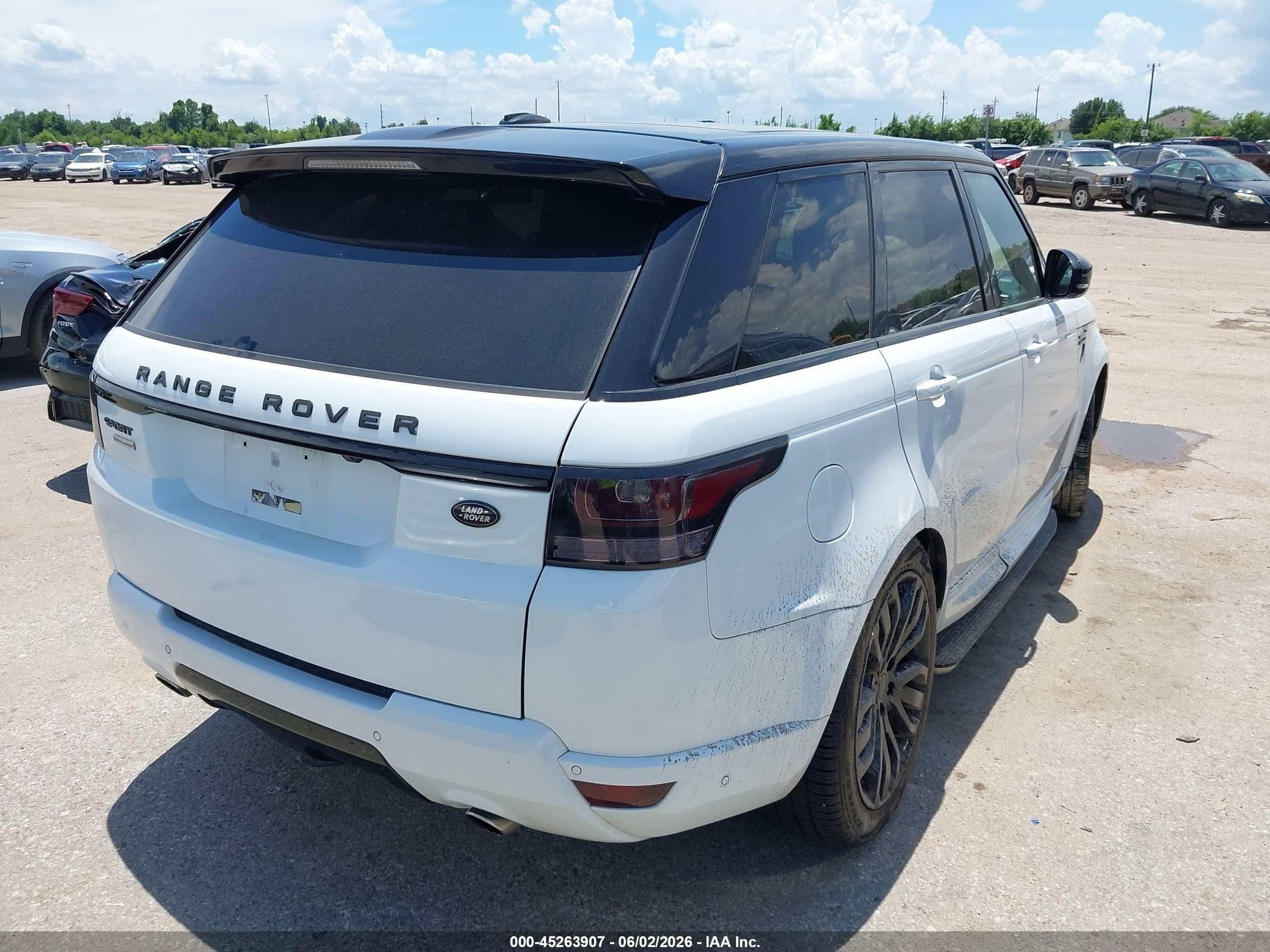2015 Land Rover Range Rover Sport 5.0l V8 Supercharged White vin: SALWR2TF9FA606971