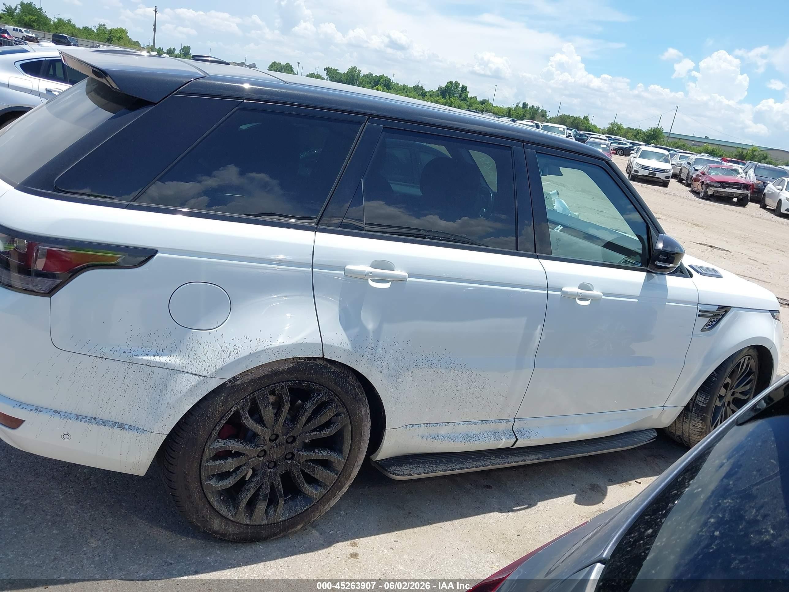 2015 Land Rover Range Rover Sport 5.0l V8 Supercharged White vin: SALWR2TF9FA606971