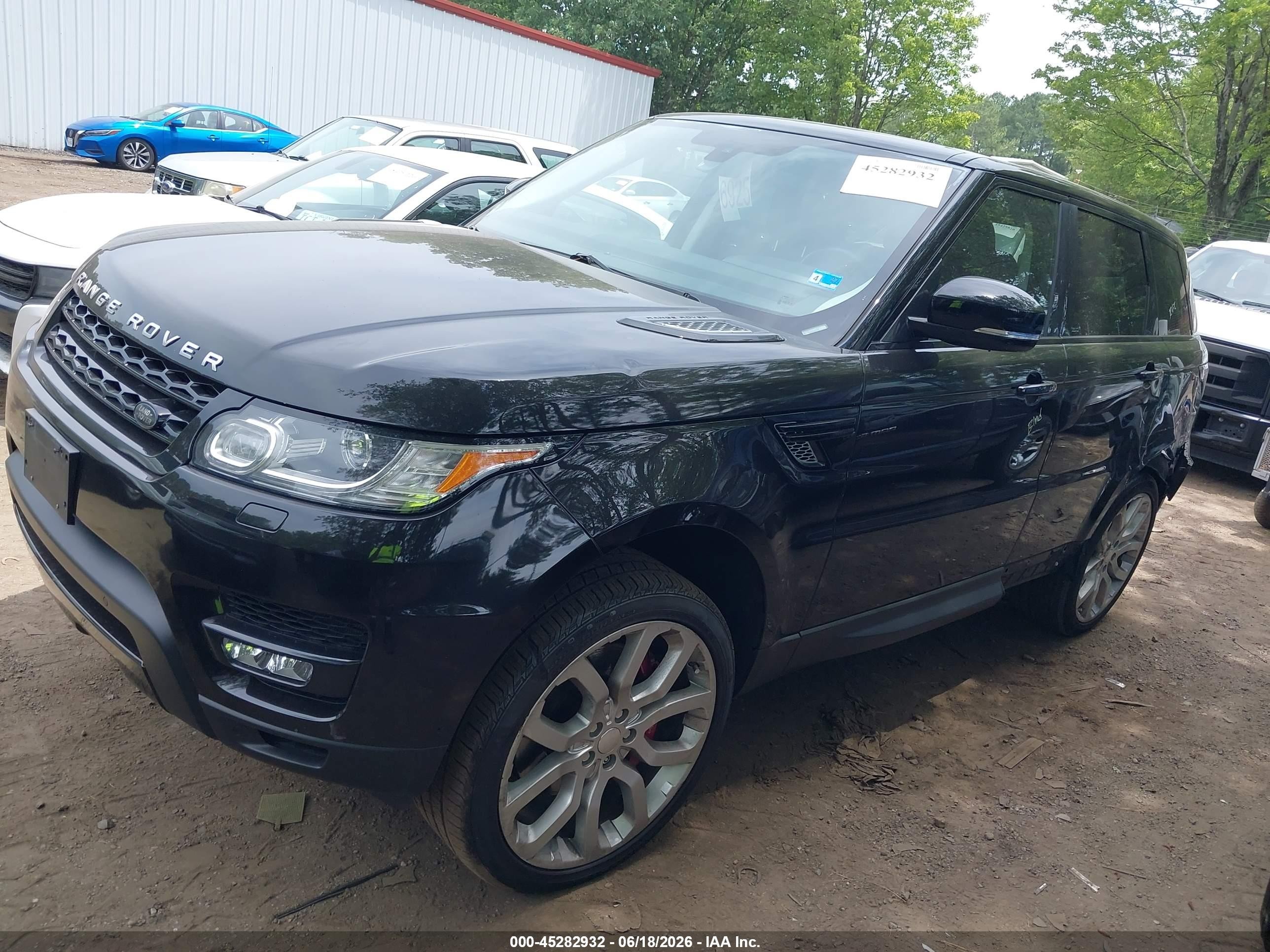 2015 Land Rover Range Rover Sport 5.0l V8 Supercharged Black vin: SALWR2TFXFA609555