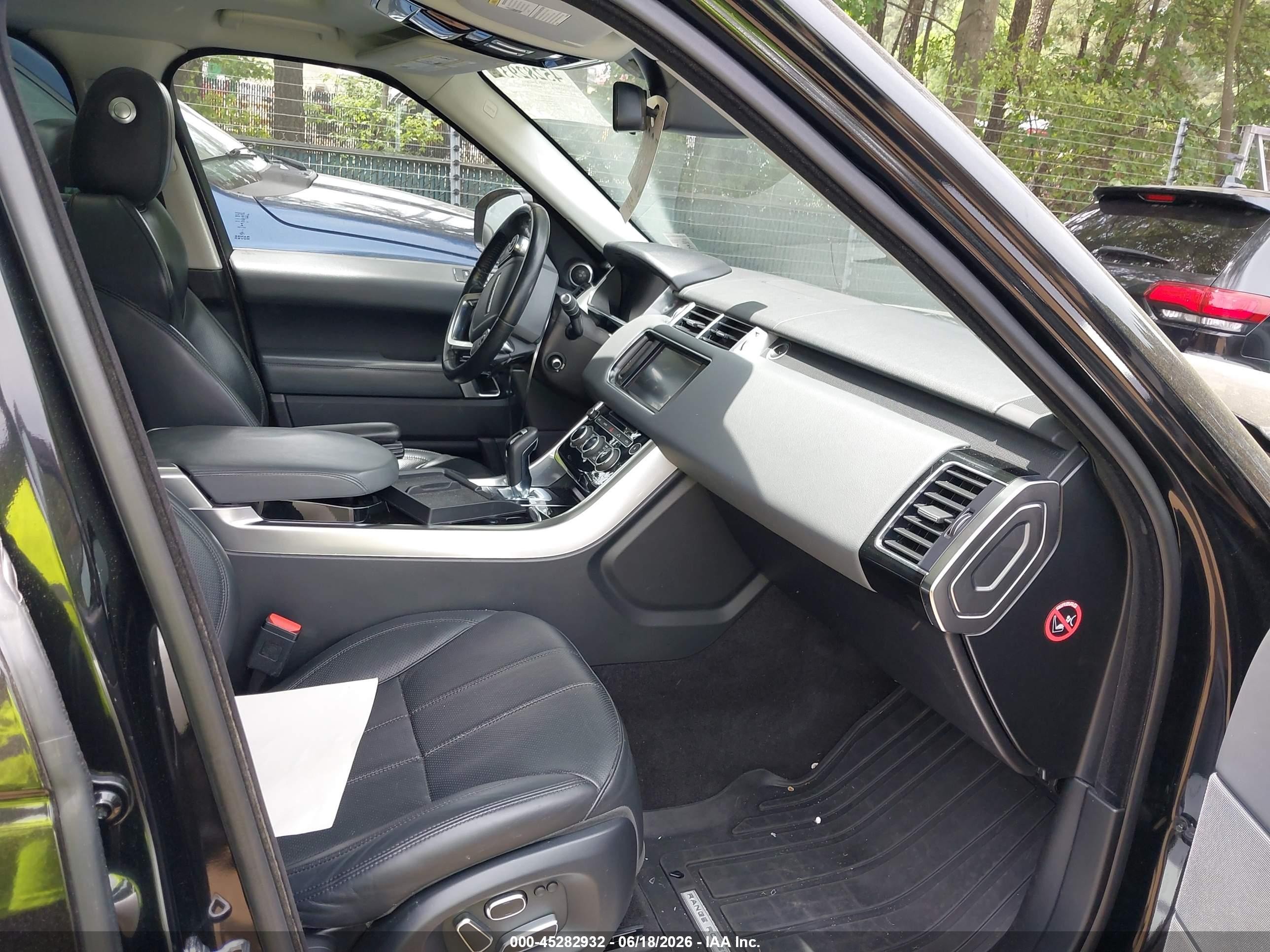 2015 Land Rover Range Rover Sport 5.0l V8 Supercharged Black vin: SALWR2TFXFA609555