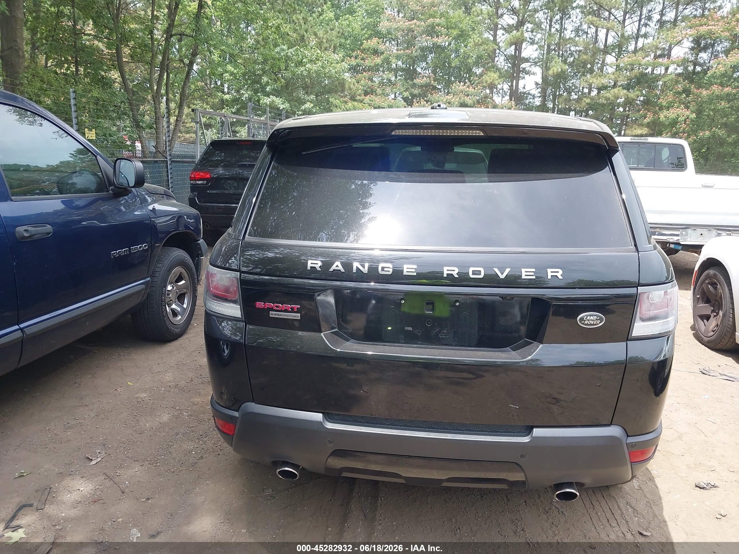 2015 Land Rover Range Rover Sport 5.0l V8 Supercharged Black vin: SALWR2TFXFA609555