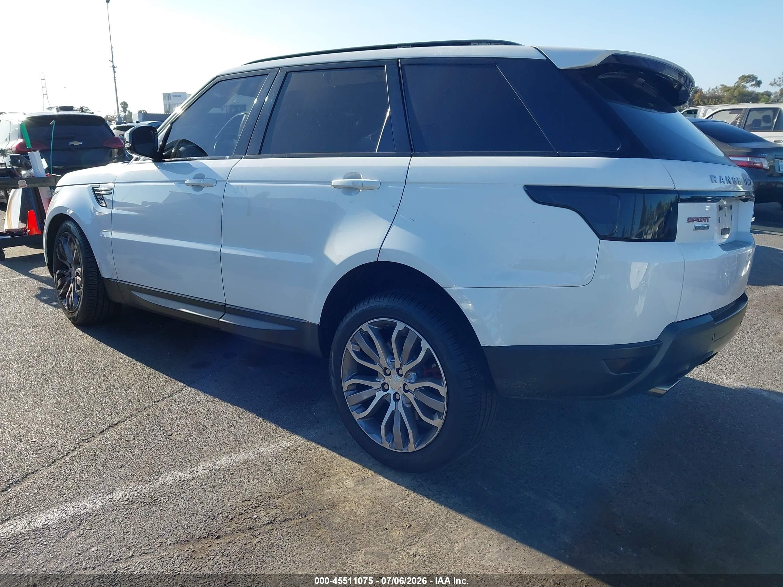 2015 Land Rover Range Rover Sport 5.0l V8 Supercharged White vin: SALWR2TFXFA612827