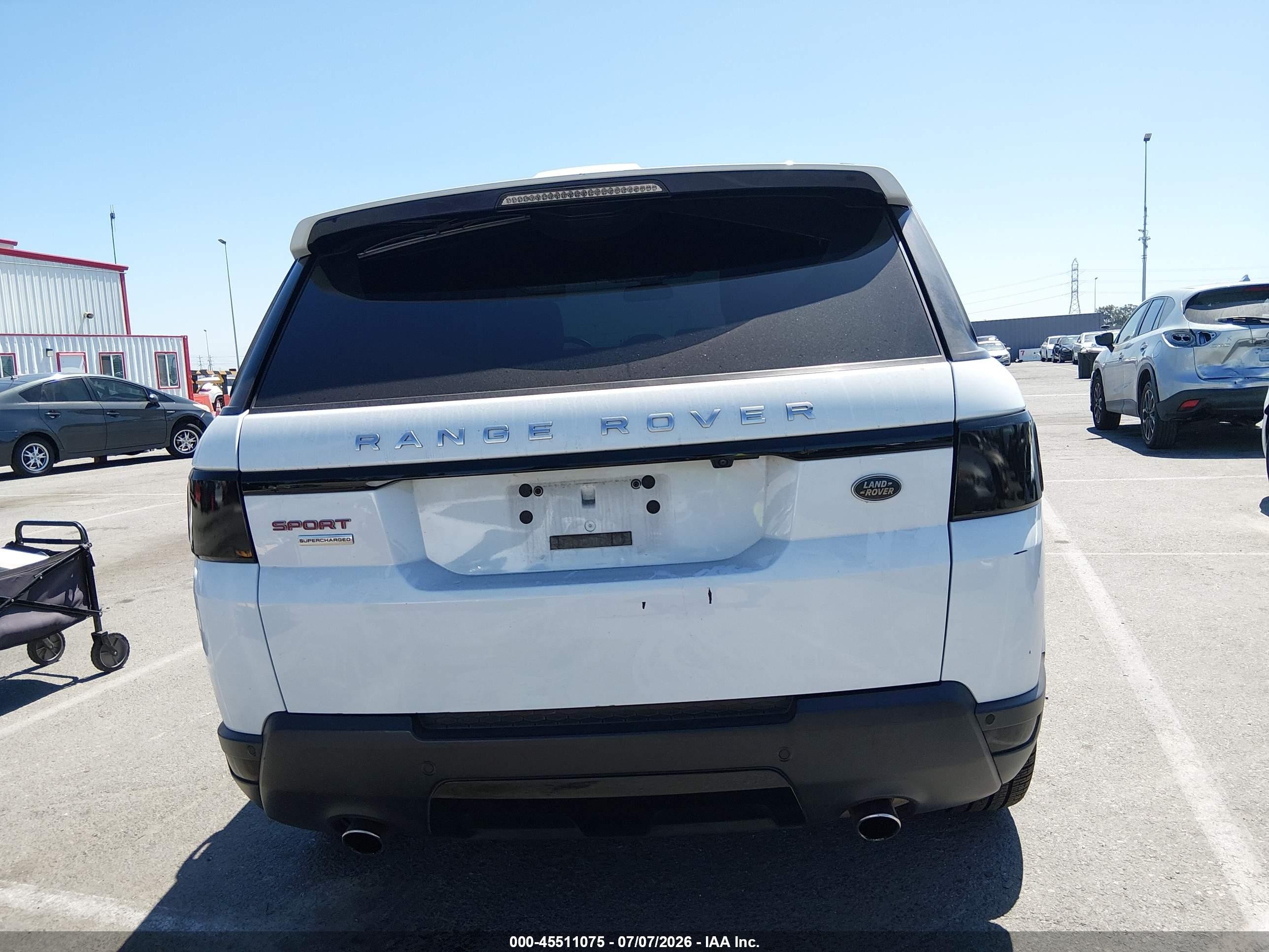 2015 Land Rover Range Rover Sport 5.0l V8 Supercharged White vin: SALWR2TFXFA612827