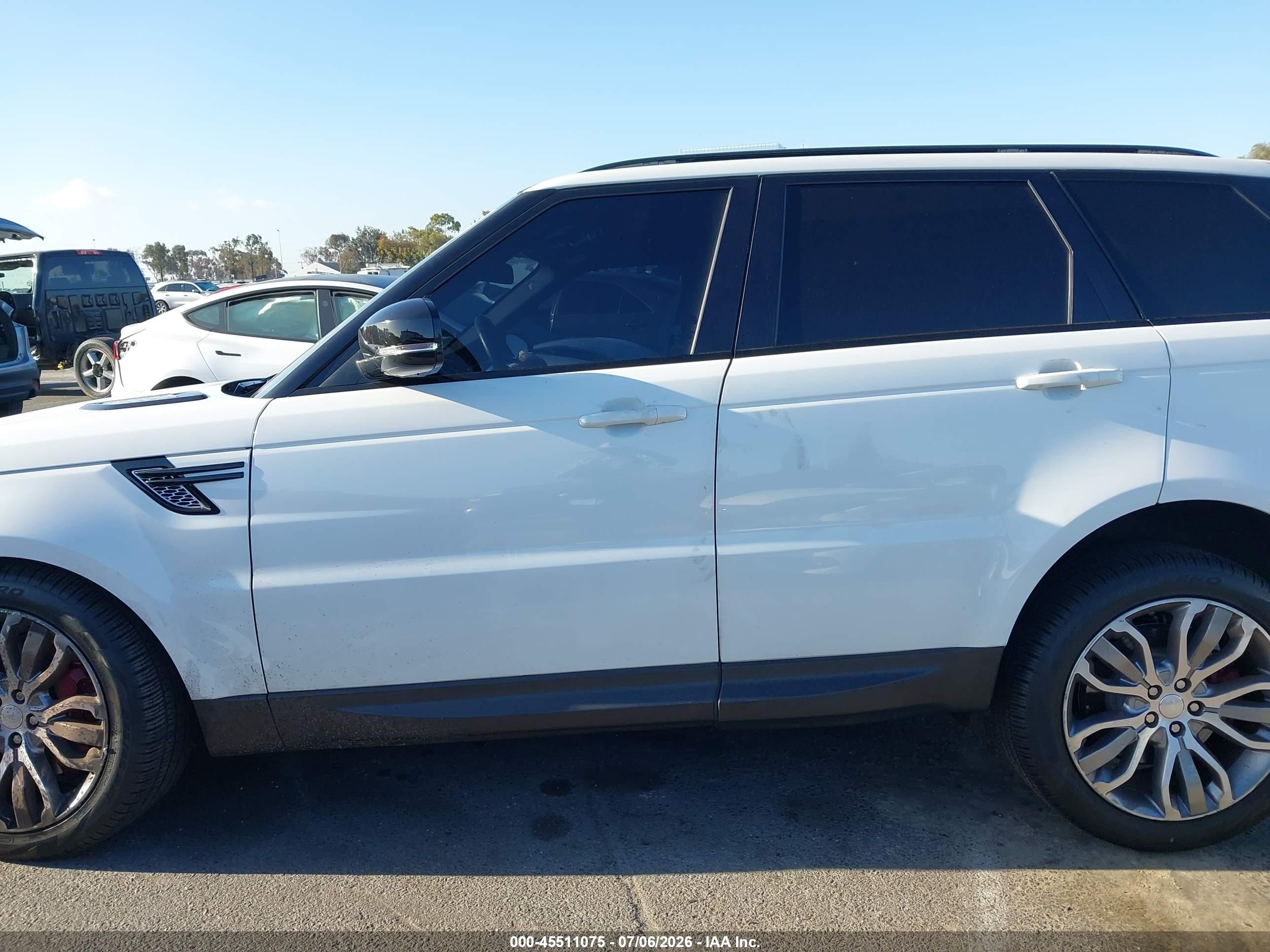 2015 Land Rover Range Rover Sport 5.0l V8 Supercharged White vin: SALWR2TFXFA612827