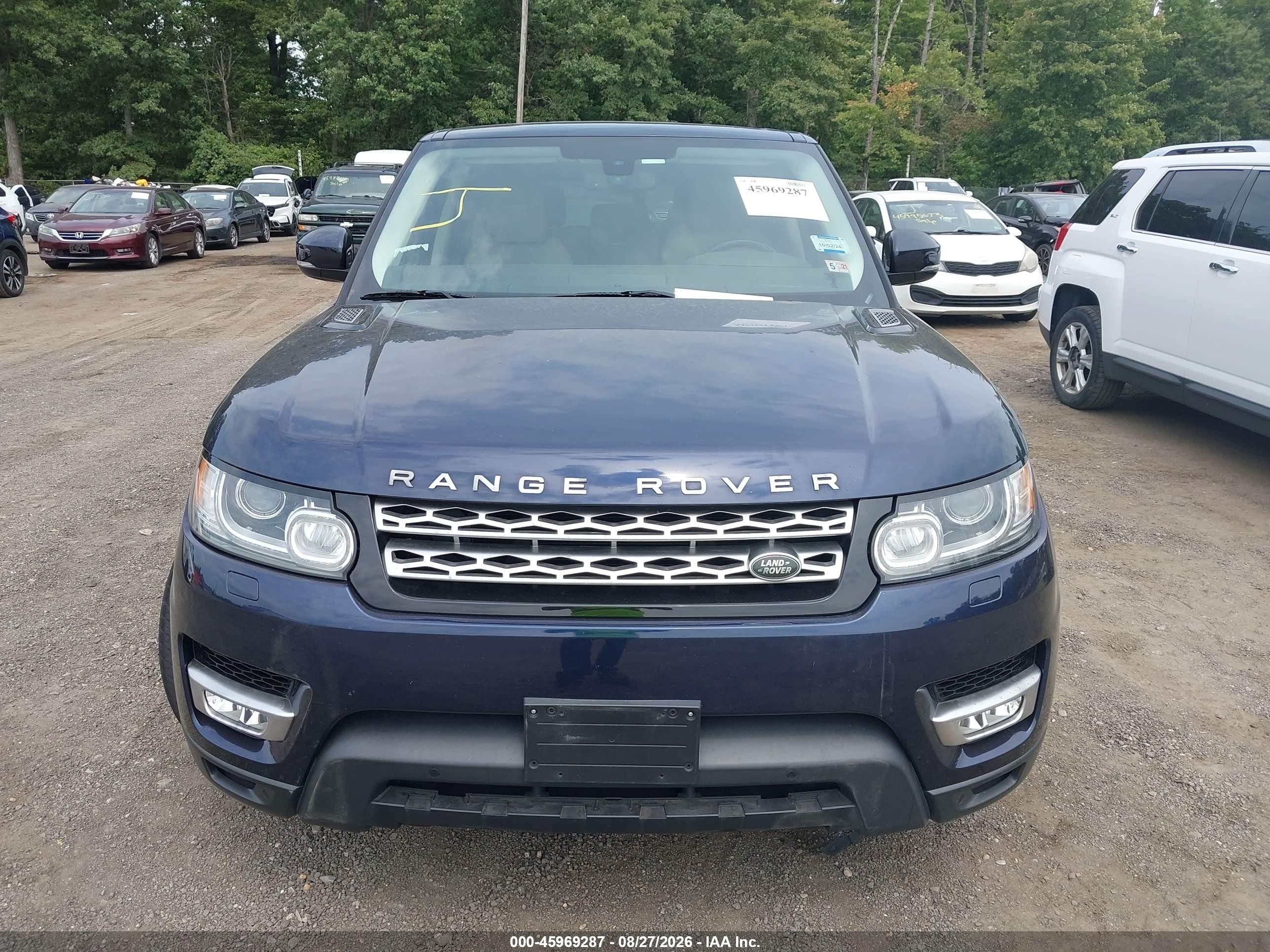 2015 Land Rover Range Rover Sport 3.0l V6 Supercharged Hse Dark Blue vin: SALWR2VF1FA627567
