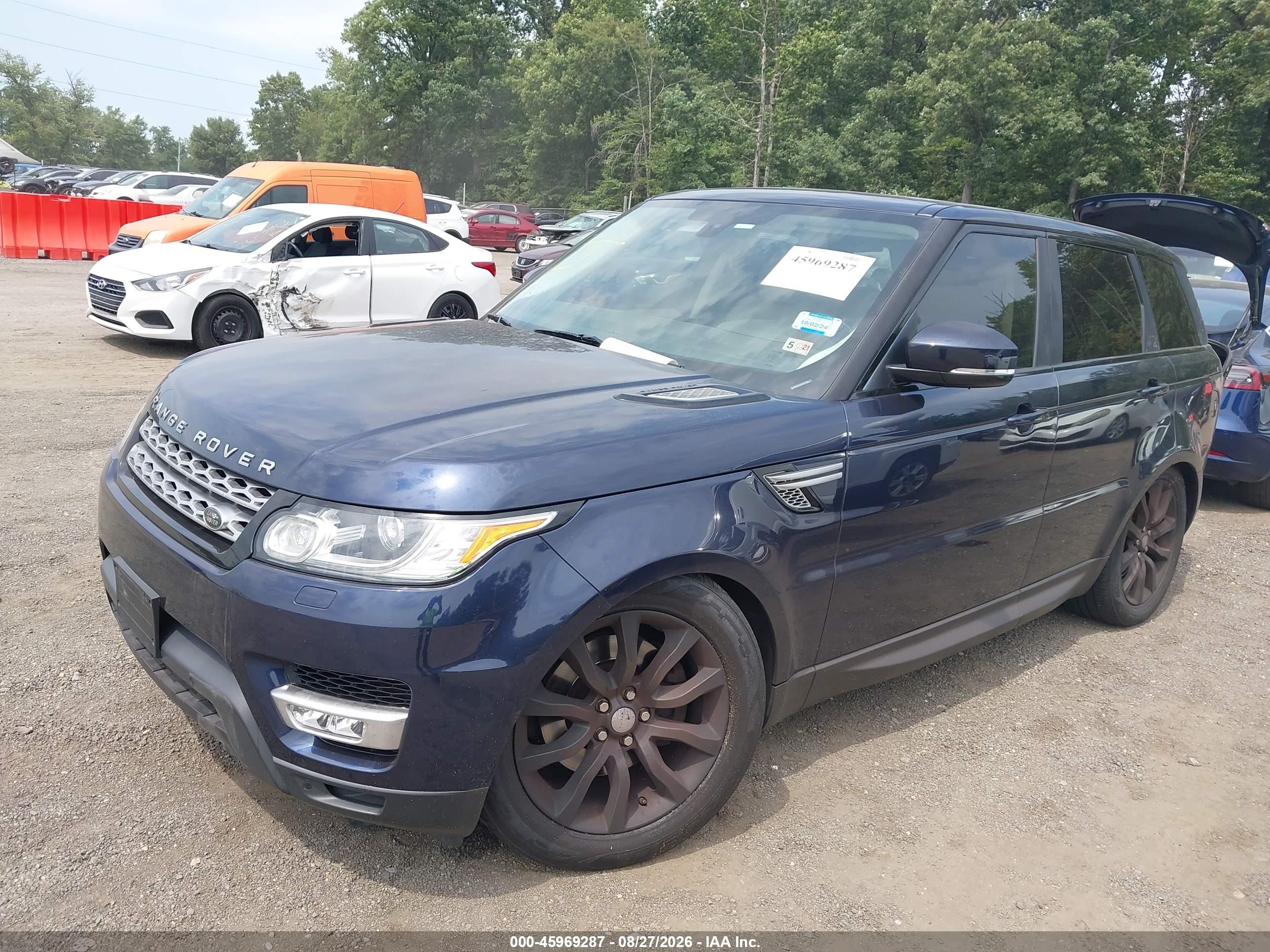 2015 Land Rover Range Rover Sport 3.0l V6 Supercharged Hse Dark Blue vin: SALWR2VF1FA627567