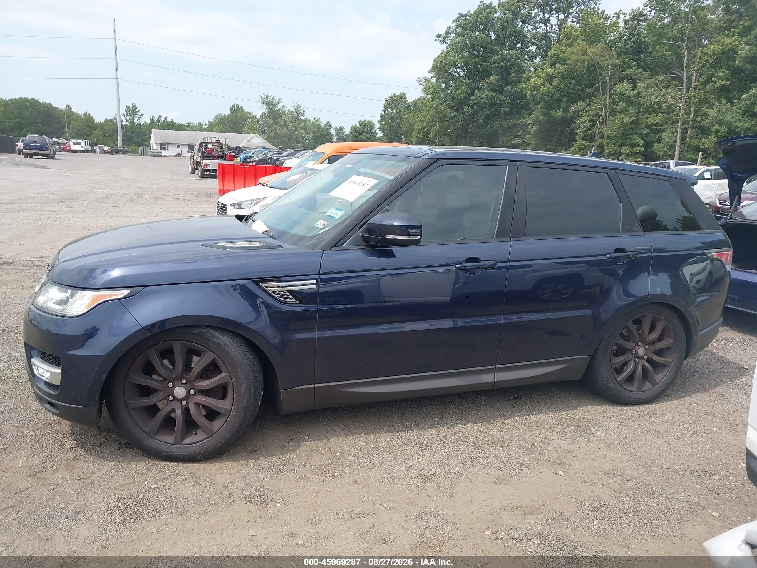 2015 Land Rover Range Rover Sport 3.0l V6 Supercharged Hse Dark Blue vin: SALWR2VF1FA627567