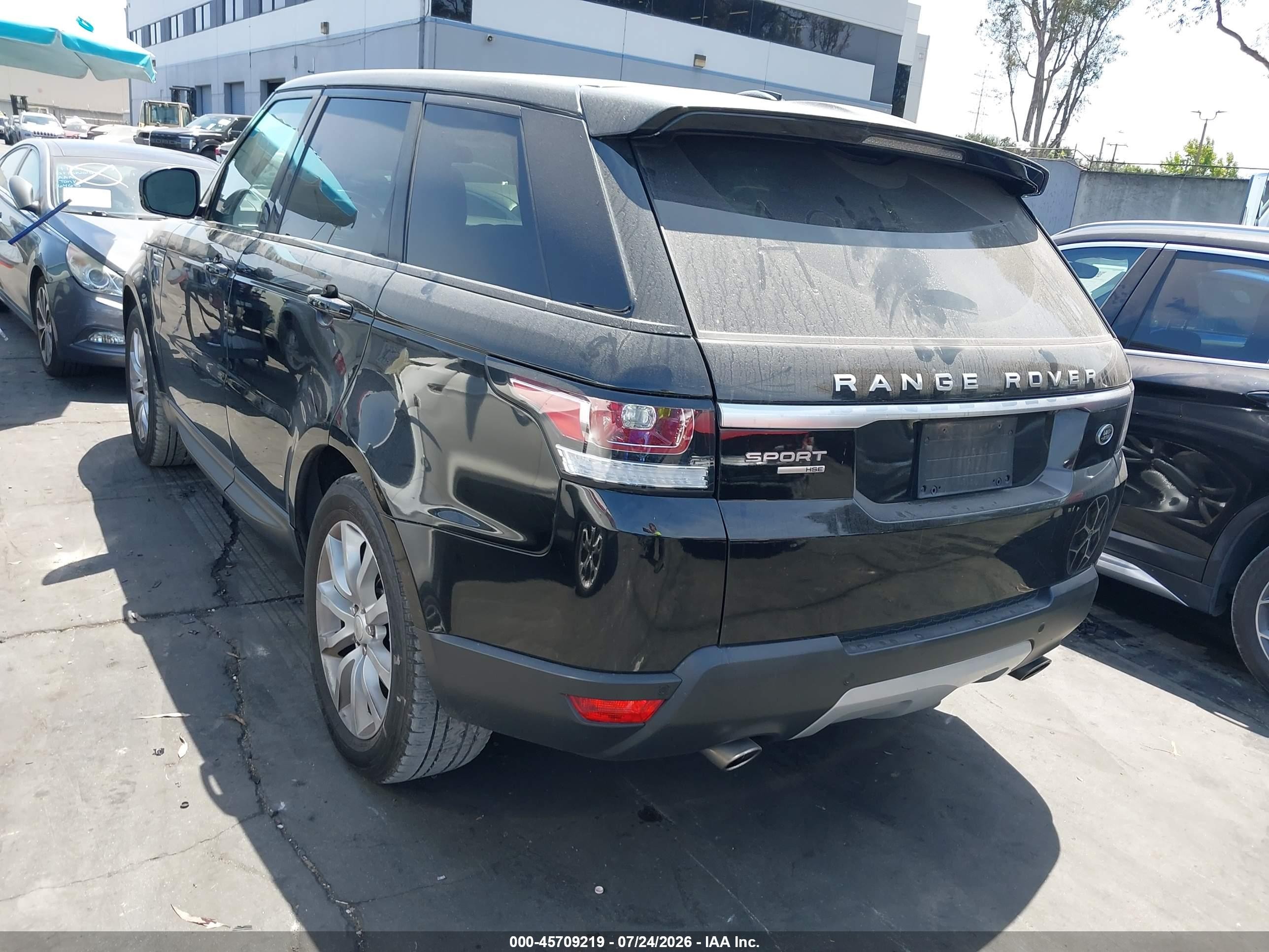2015 Land Rover Range Rover Sport 3.0l V6 Supercharged Hse Black vin: SALWR2VF2FA522567