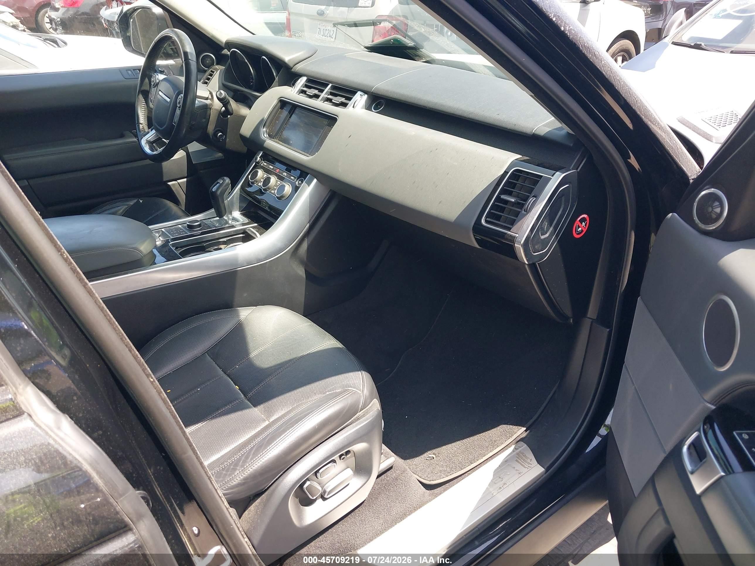 2015 Land Rover Range Rover Sport 3.0l V6 Supercharged Hse Black vin: SALWR2VF2FA522567