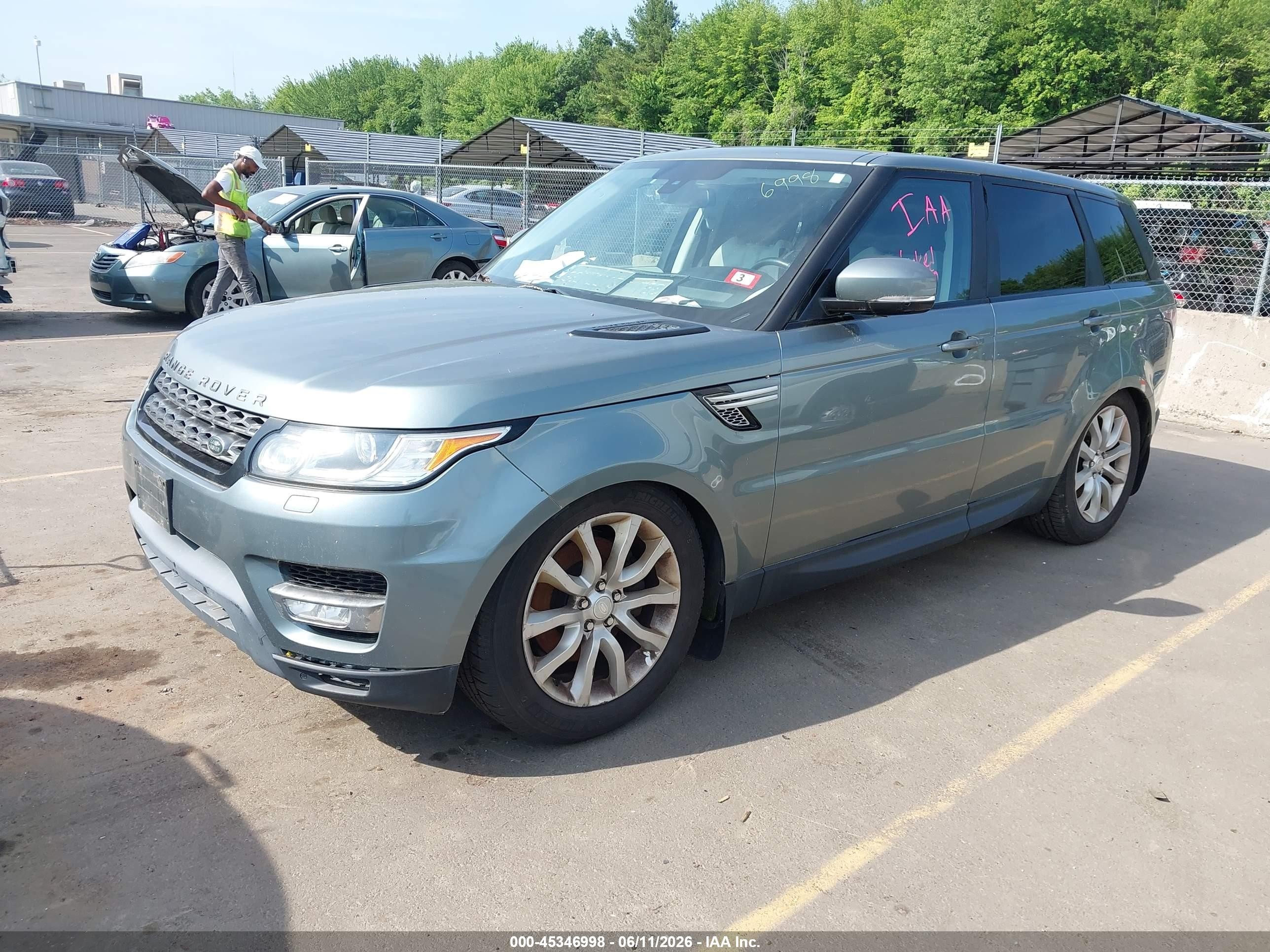 2015 Land Rover Range Rover Sport 3.0l V6 Supercharged Hse Light Blue vin: SALWR2VF2FA613581