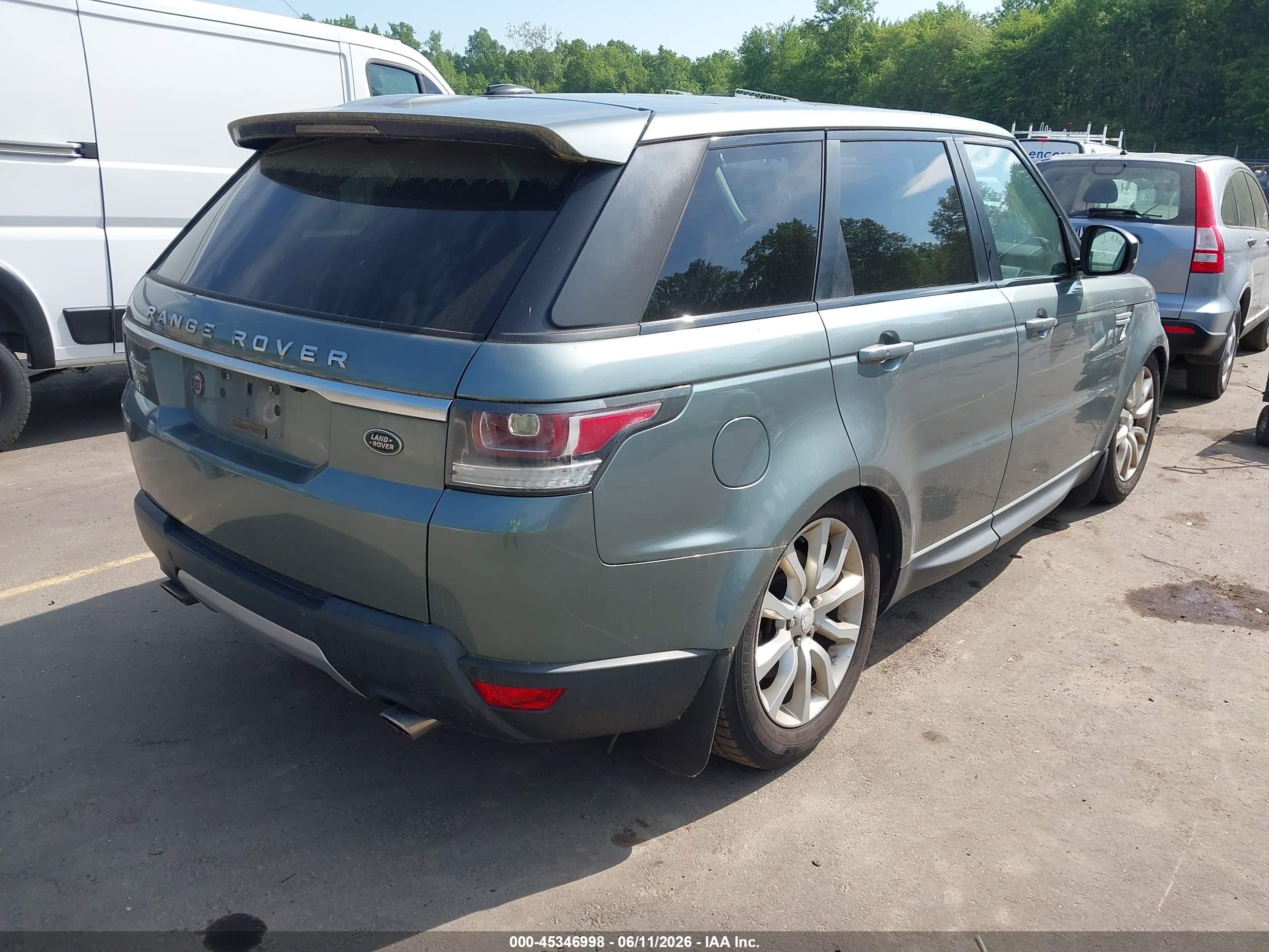 2015 Land Rover Range Rover Sport 3.0l V6 Supercharged Hse Light Blue vin: SALWR2VF2FA613581