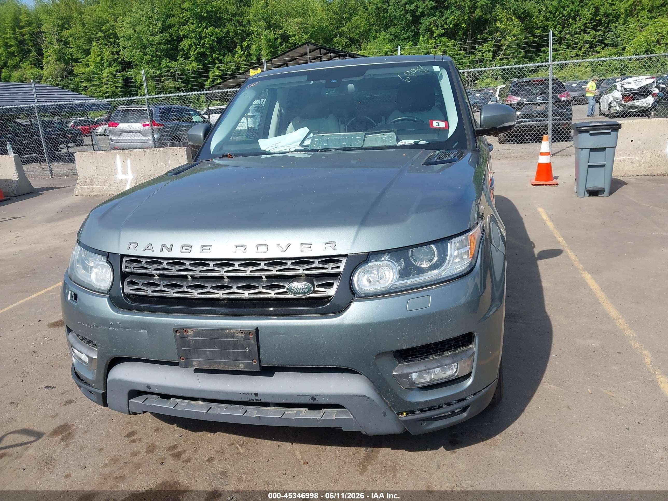 2015 Land Rover Range Rover Sport 3.0l V6 Supercharged Hse Light Blue vin: SALWR2VF2FA613581