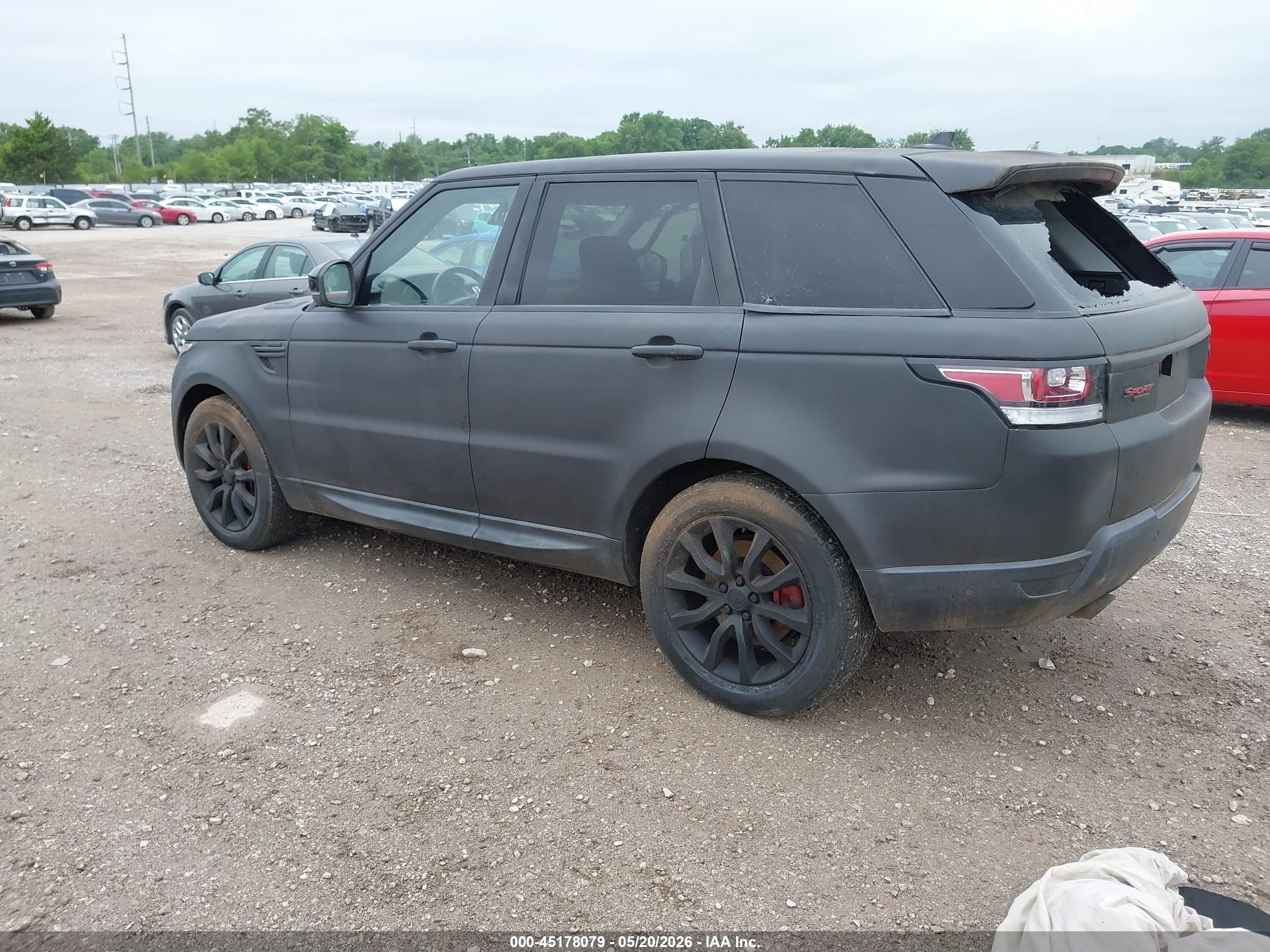 2015 Land Rover Range Rover Sport 3.0l V6 Supercharged Hse Black vin: SALWR2VF4FA521226