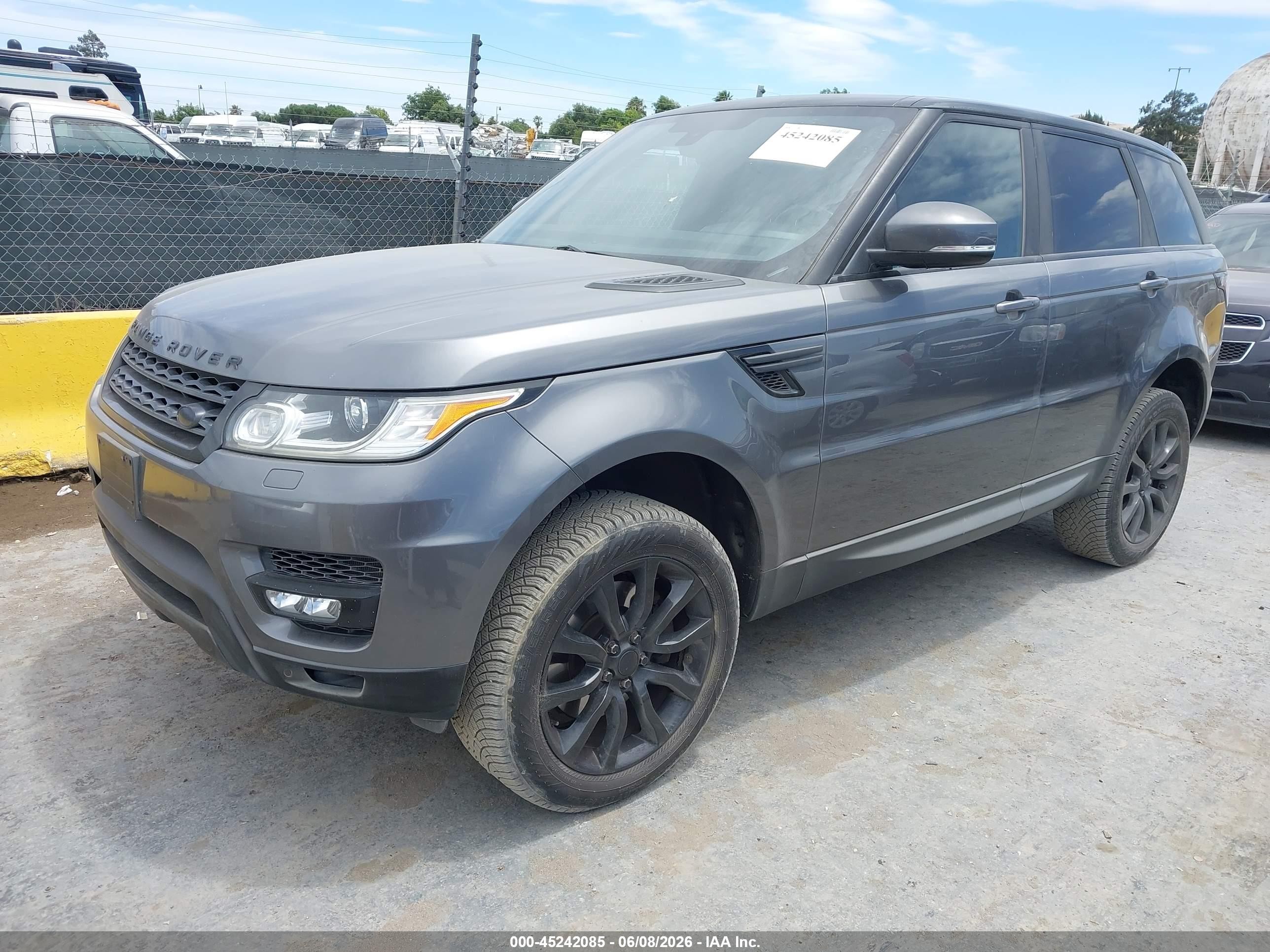 2015 Land Rover Range Rover Sport 3.0l V6 Supercharged Hse Gray vin: SALWR2VF4FA612786