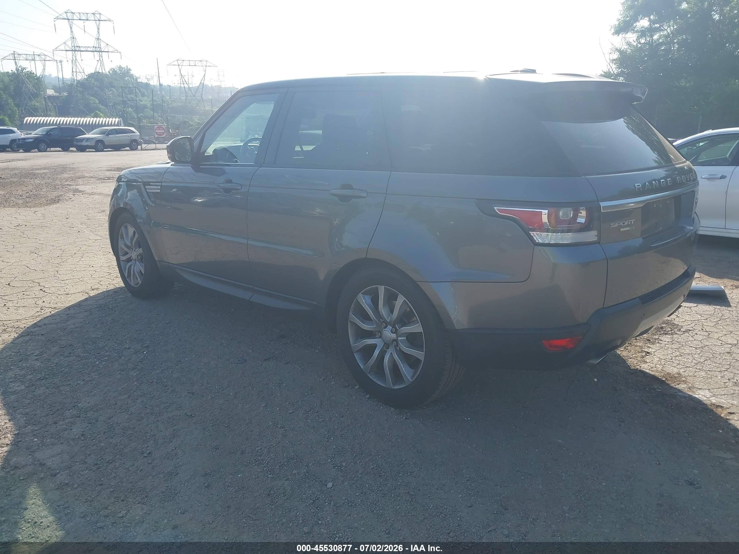 2015 Land Rover Range Rover Sport 3.0l V6 Supercharged Hse Gray vin: SALWR2VF5FA621156