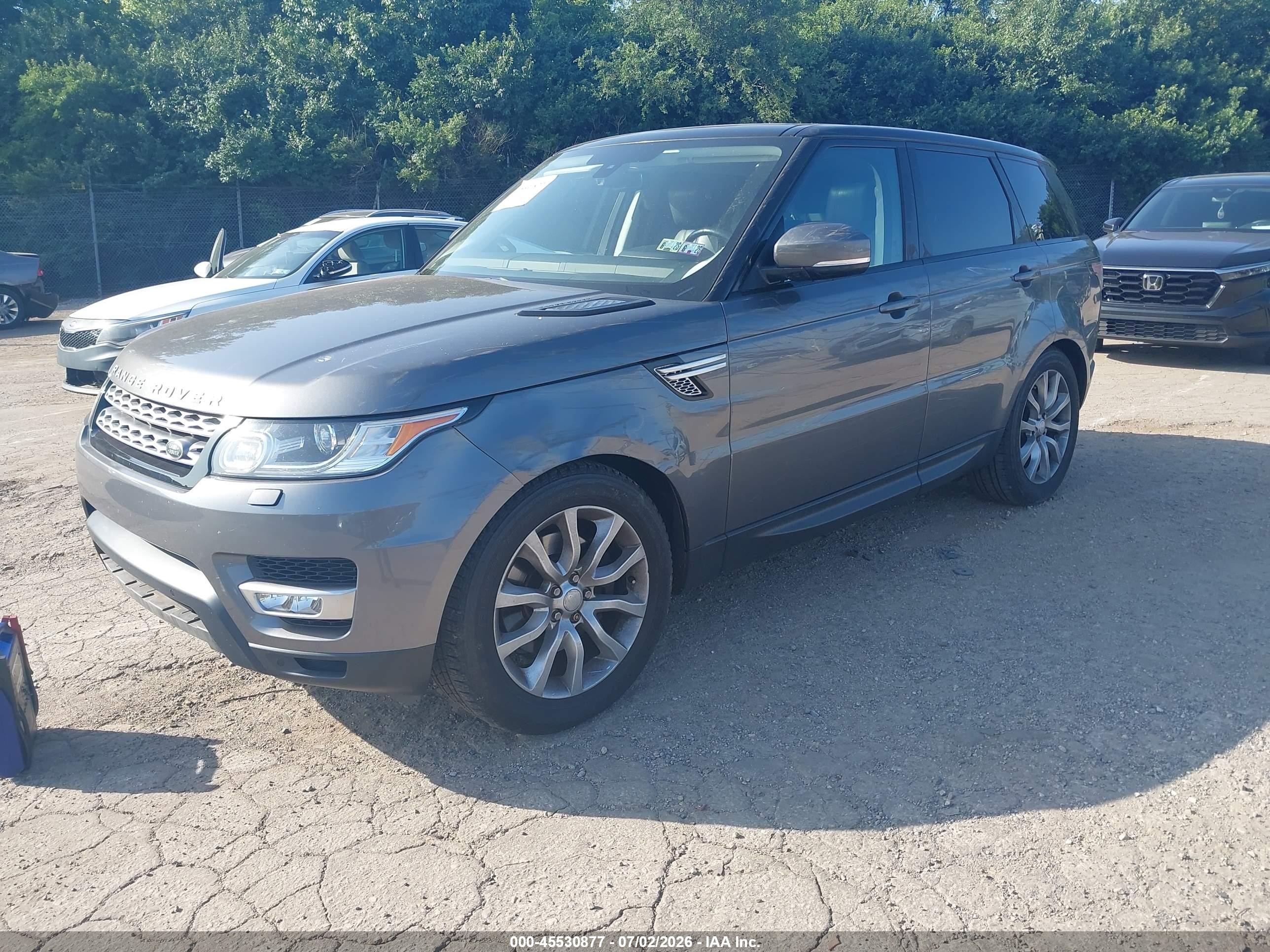 2015 Land Rover Range Rover Sport 3.0l V6 Supercharged Hse Gray vin: SALWR2VF5FA621156