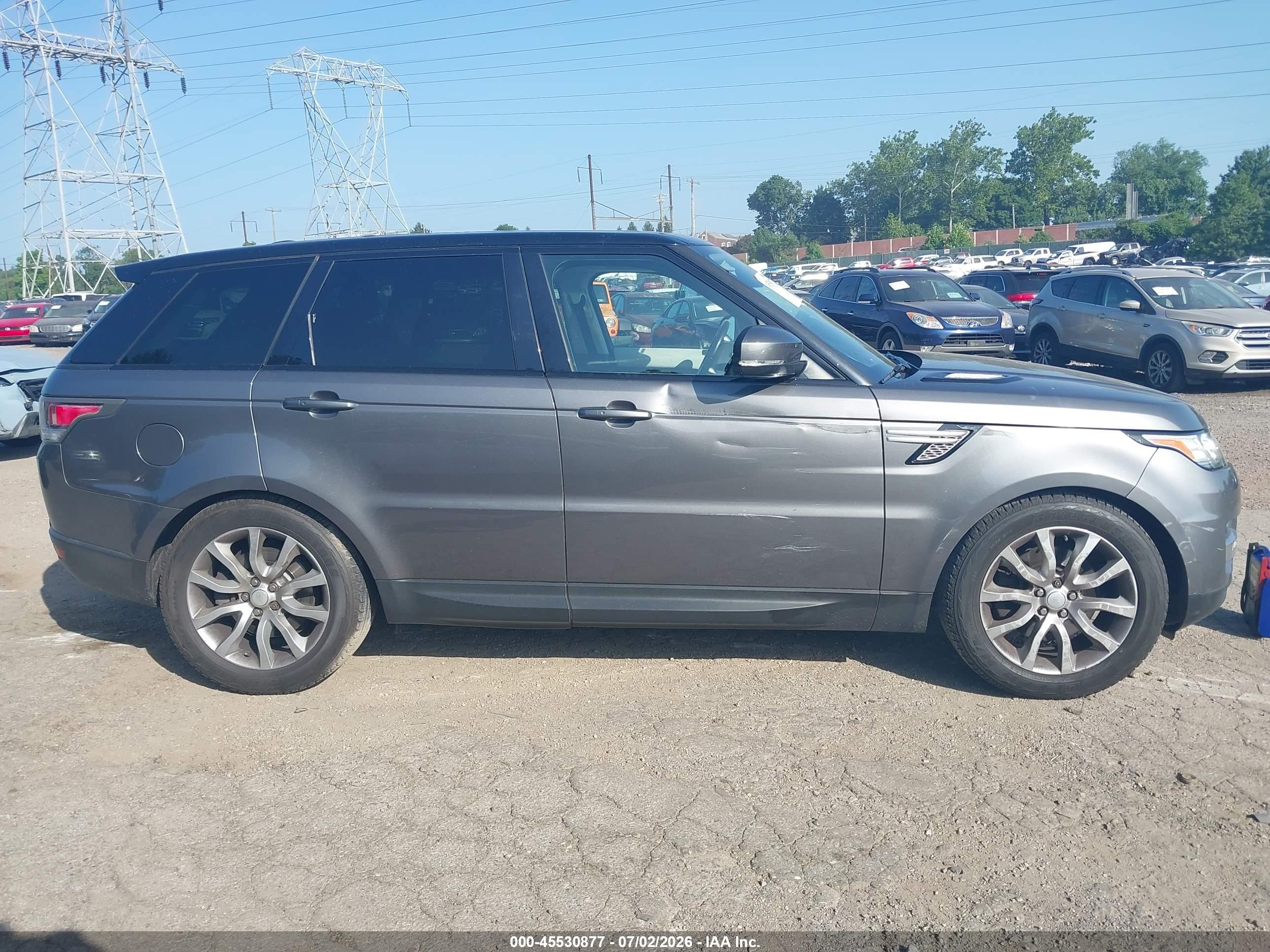 2015 Land Rover Range Rover Sport 3.0l V6 Supercharged Hse Gray vin: SALWR2VF5FA621156