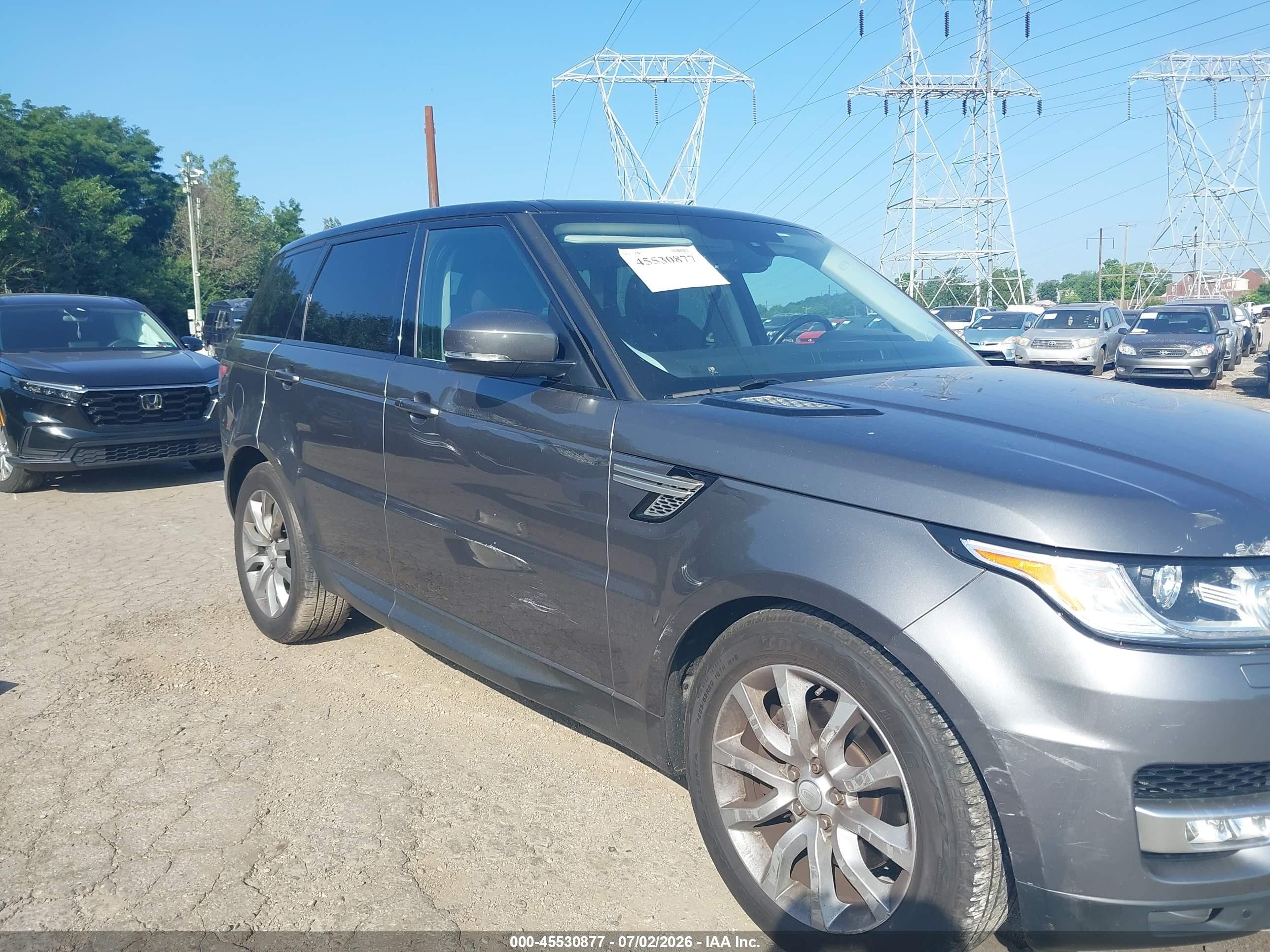 2015 Land Rover Range Rover Sport 3.0l V6 Supercharged Hse Gray vin: SALWR2VF5FA621156