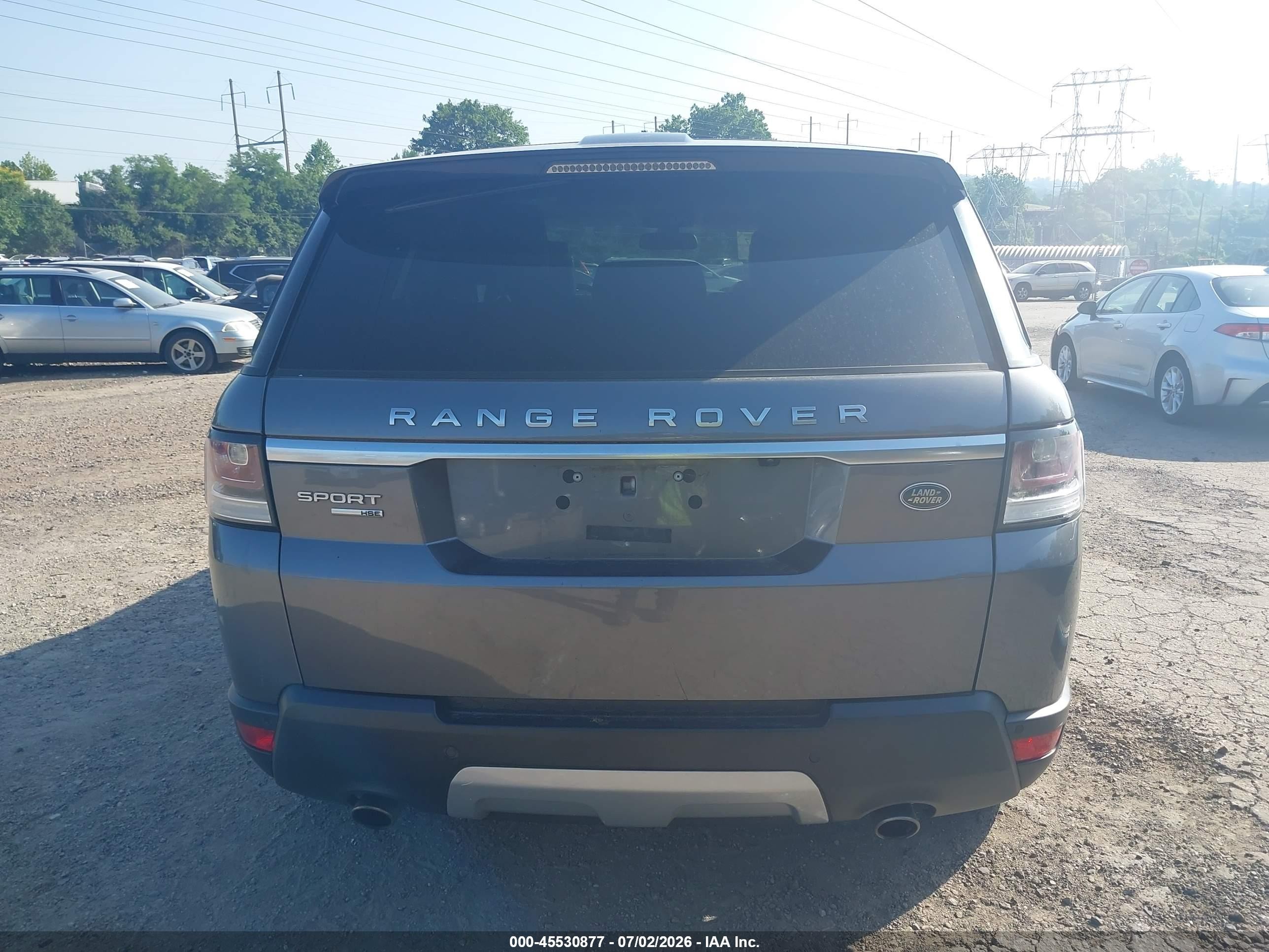 2015 Land Rover Range Rover Sport 3.0l V6 Supercharged Hse Gray vin: SALWR2VF5FA621156