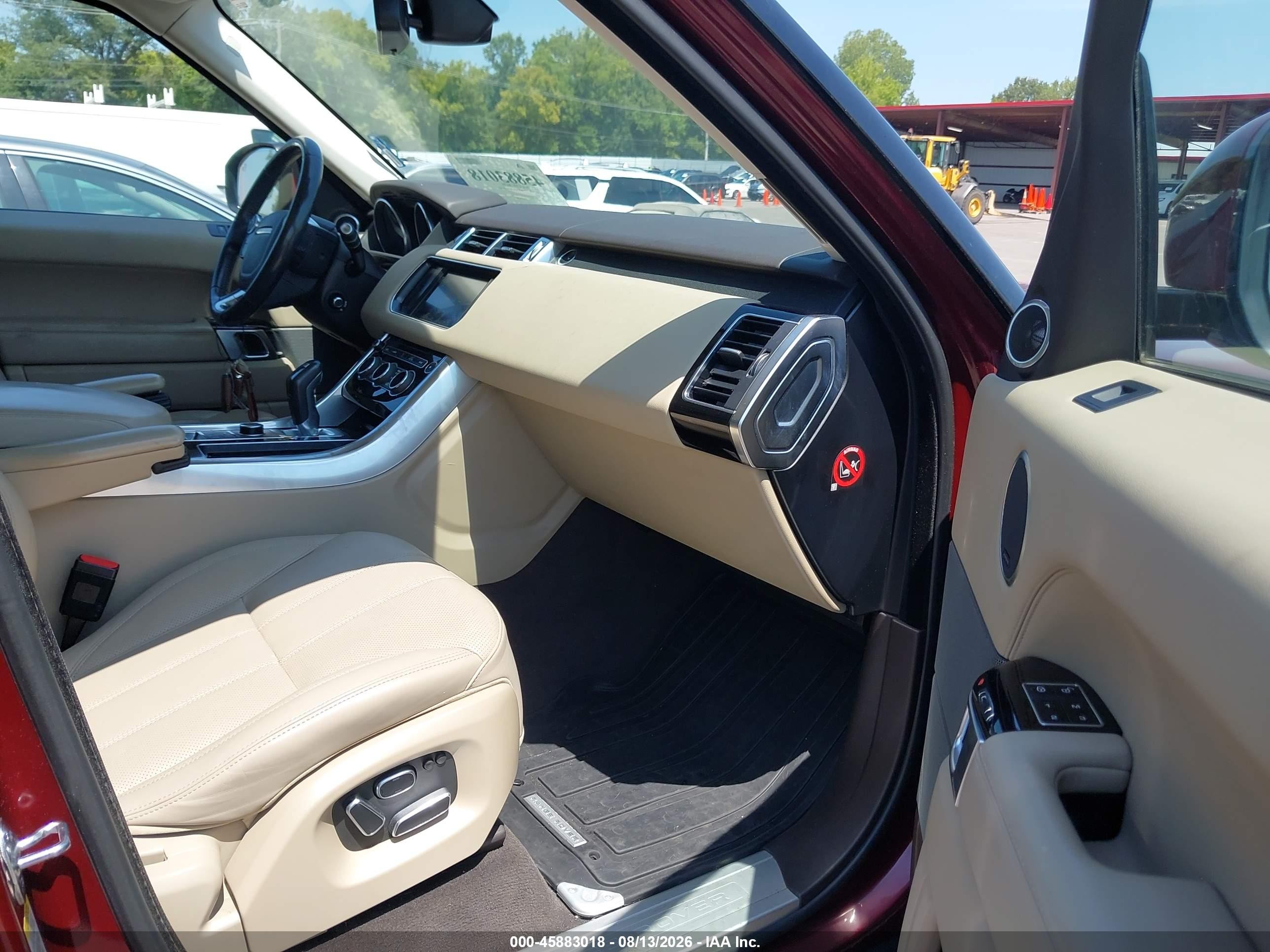 2015 Land Rover Range Rover Sport 3.0l V6 Supercharged Hse Burgundy vin: SALWR2VF5FA621643