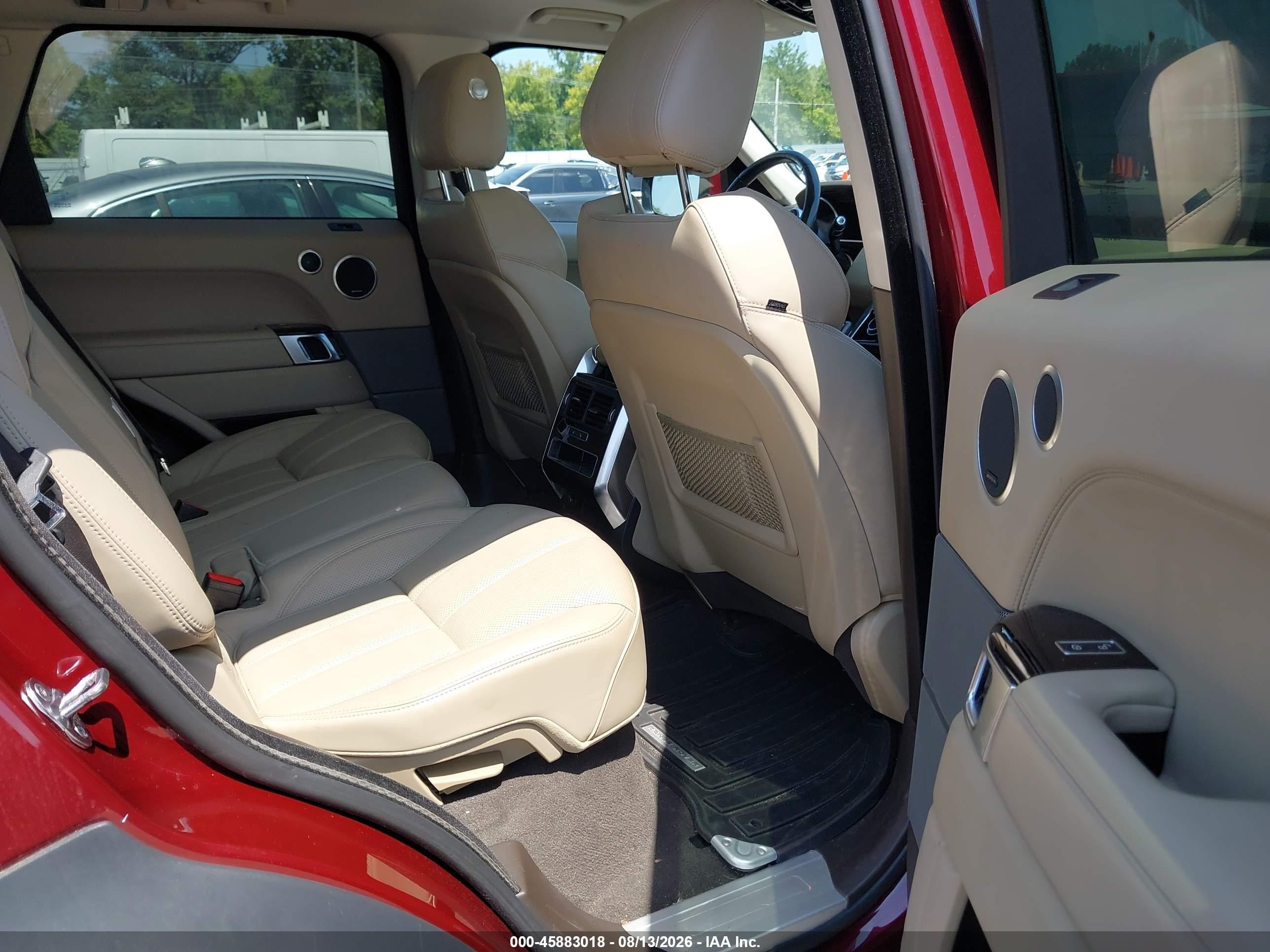 2015 Land Rover Range Rover Sport 3.0l V6 Supercharged Hse Burgundy vin: SALWR2VF5FA621643