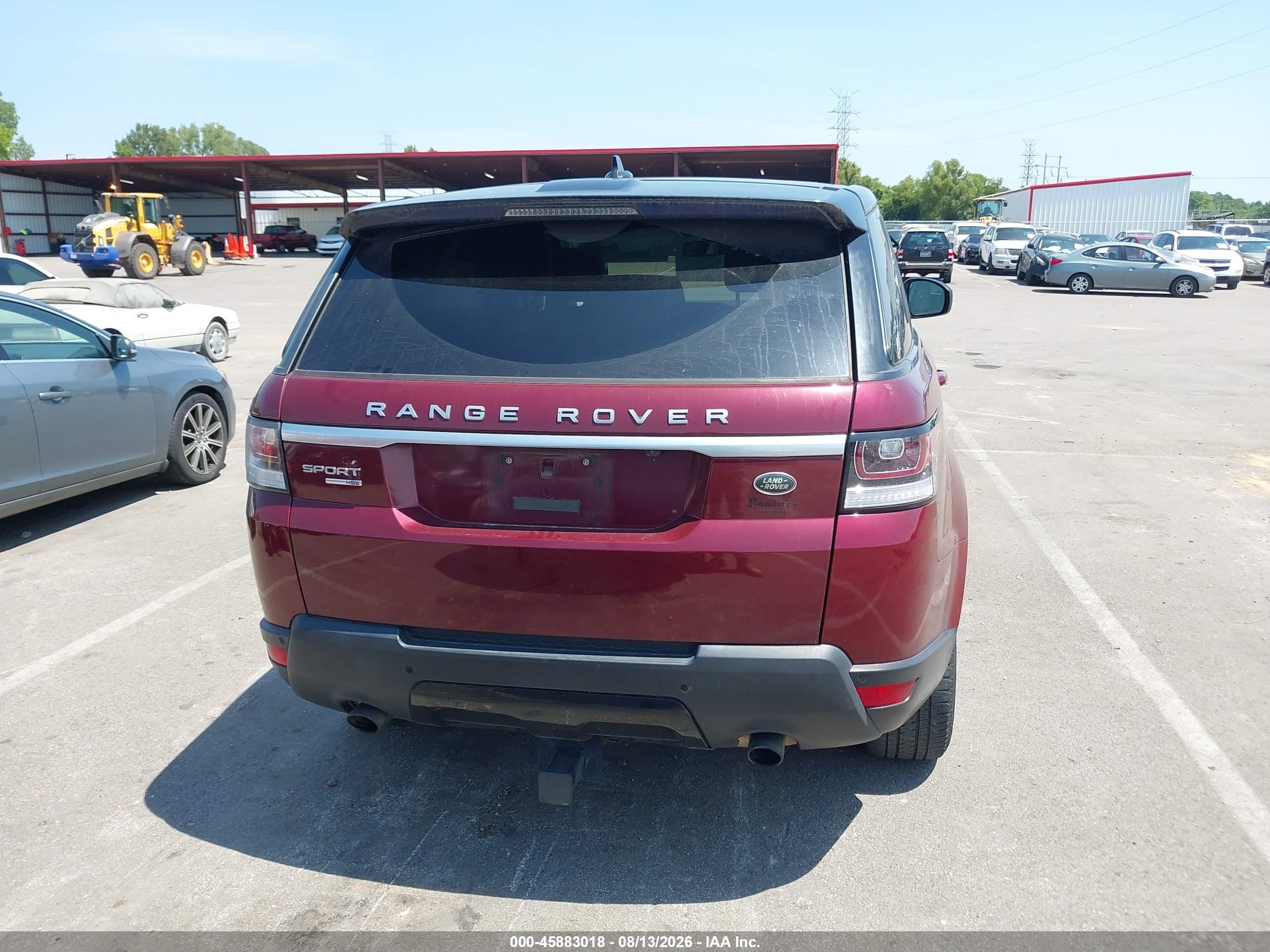 2015 Land Rover Range Rover Sport 3.0l V6 Supercharged Hse Burgundy vin: SALWR2VF5FA621643
