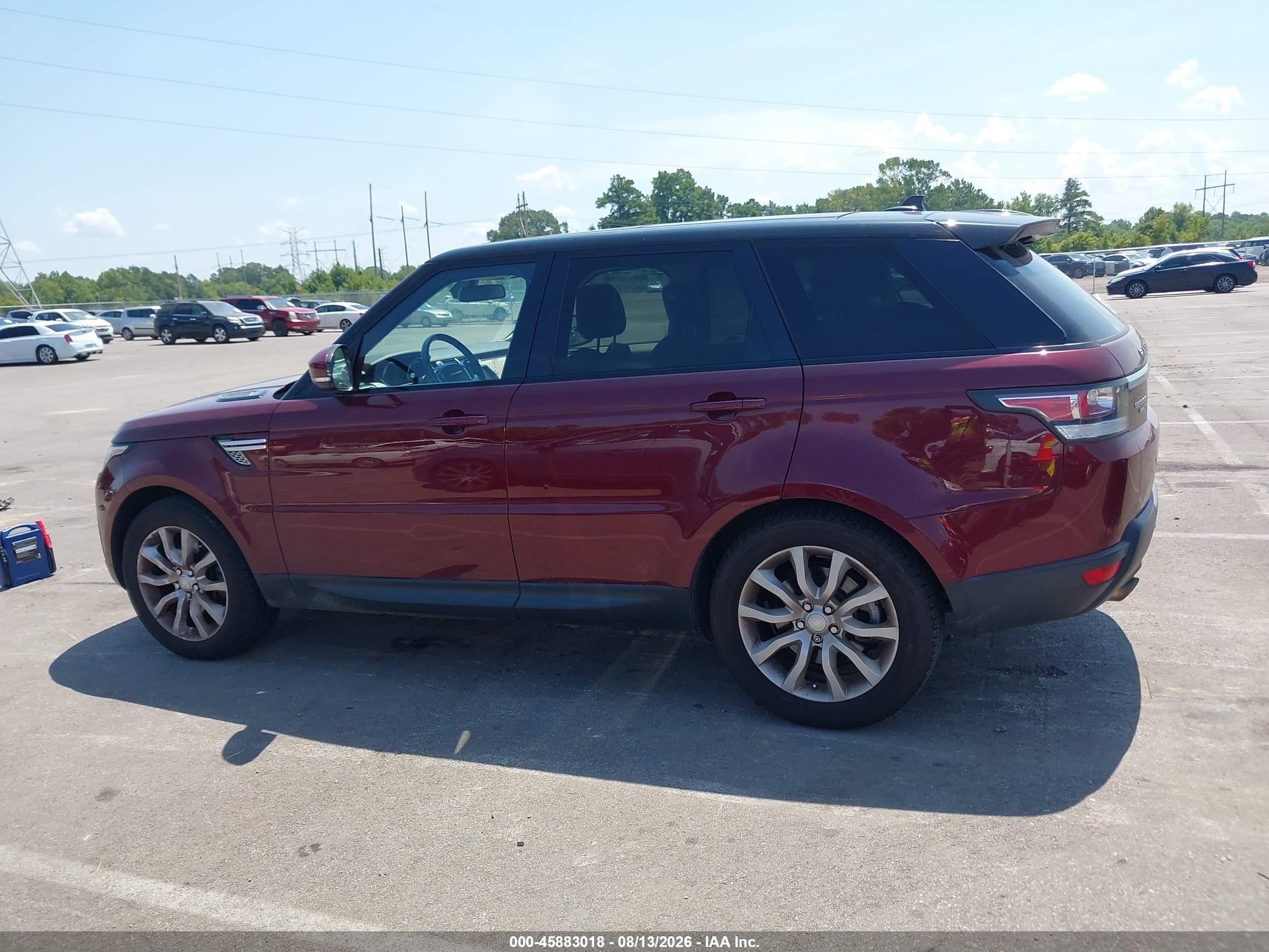 2015 Land Rover Range Rover Sport 3.0l V6 Supercharged Hse Burgundy vin: SALWR2VF5FA621643