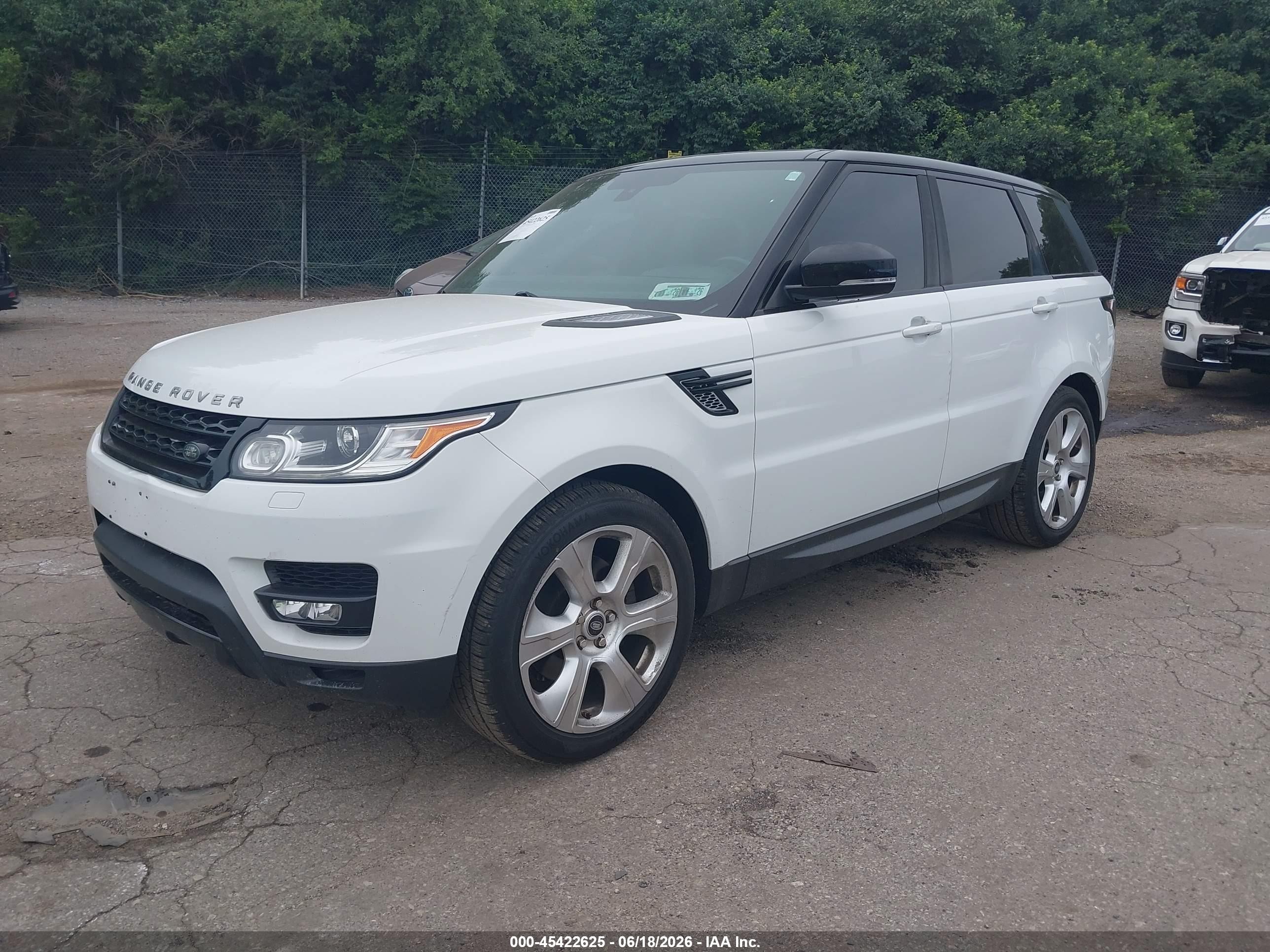 2015 Land Rover Range Rover Sport 3.0l V6 Supercharged Hse White vin: SALWR2VF6FA523303