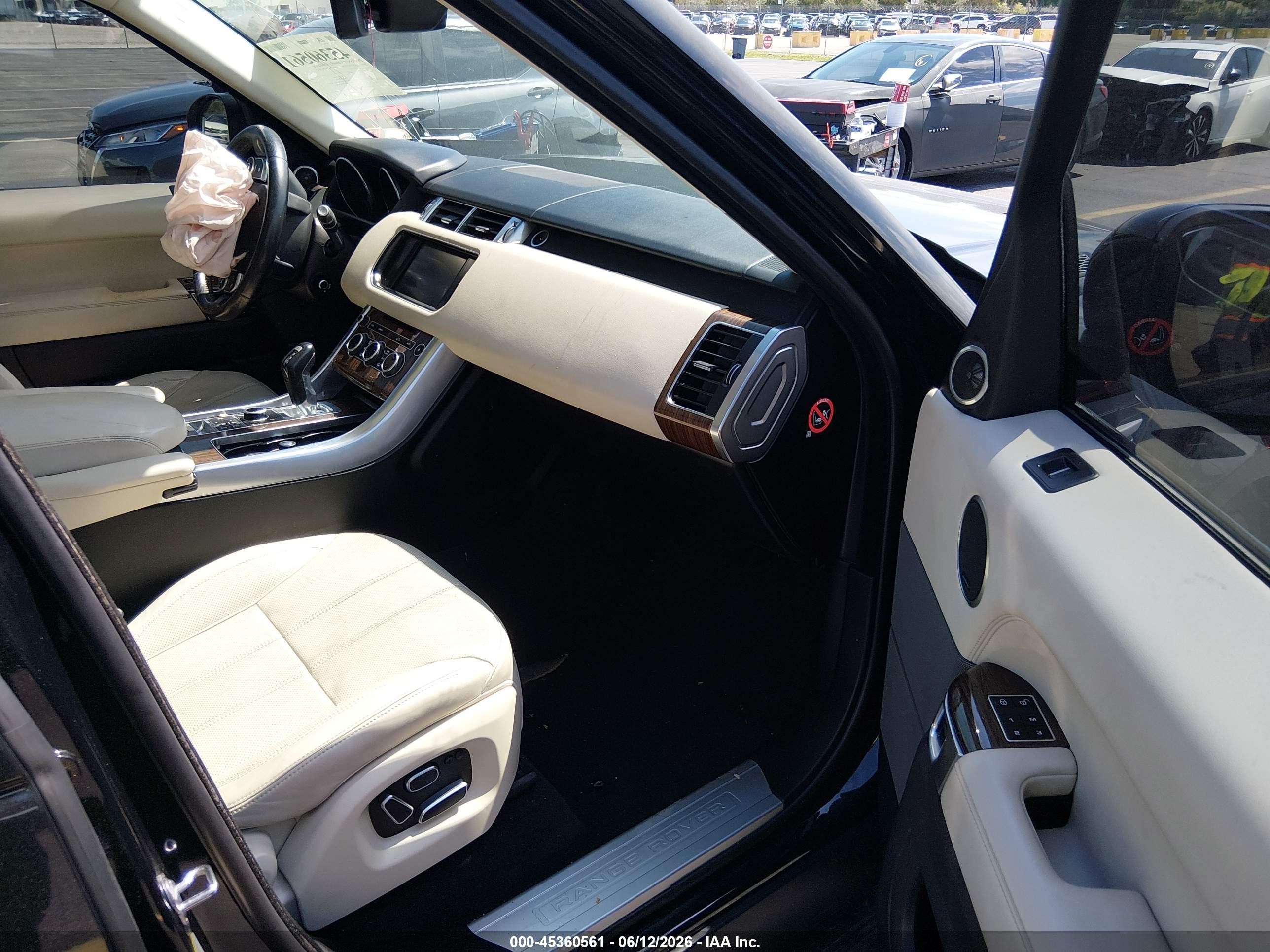 2015 Land Rover Range Rover Sport 3.0l V6 Supercharged Hse Black vin: SALWR2VF7FA536545