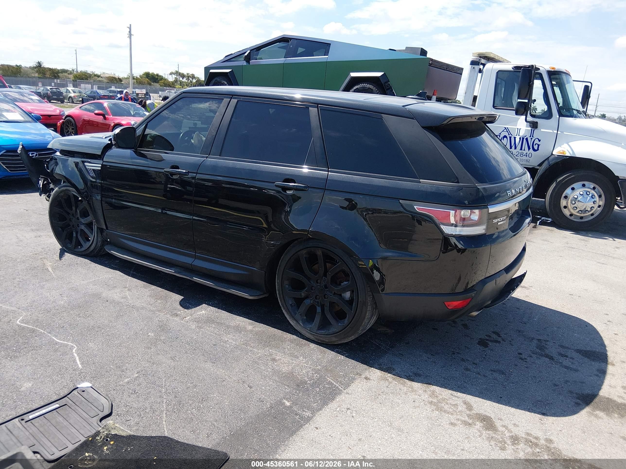 2015 Land Rover Range Rover Sport 3.0l V6 Supercharged Hse Black vin: SALWR2VF7FA536545
