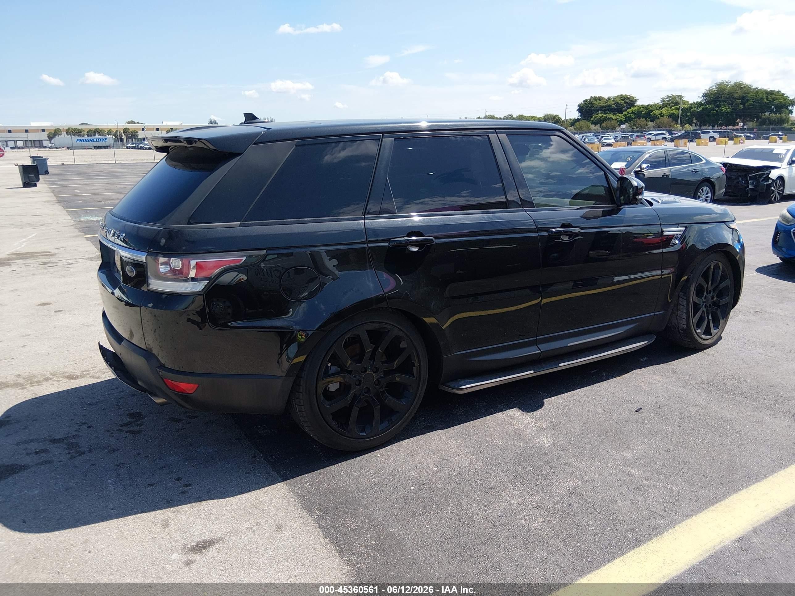 2015 Land Rover Range Rover Sport 3.0l V6 Supercharged Hse Black vin: SALWR2VF7FA536545
