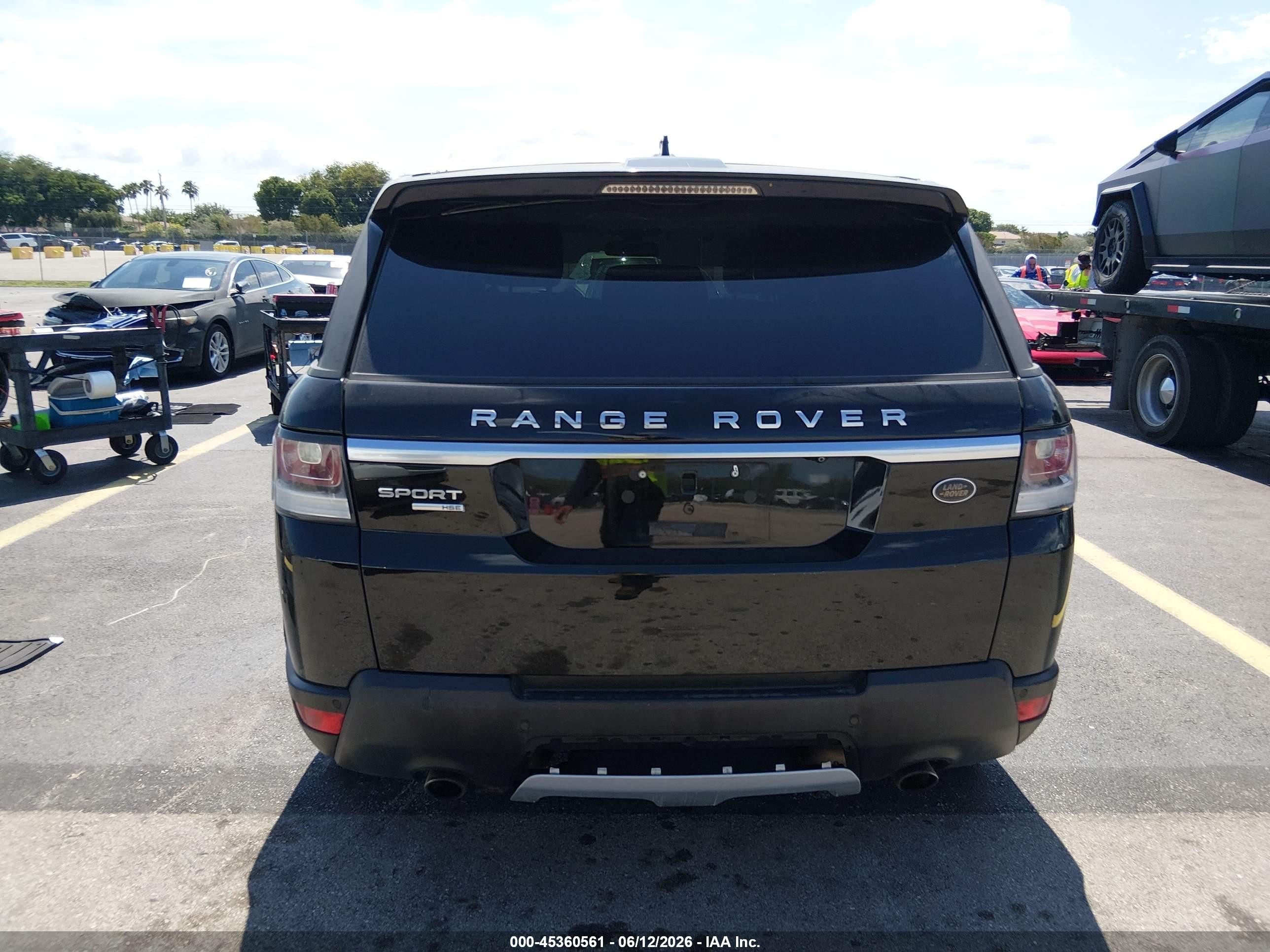 2015 Land Rover Range Rover Sport 3.0l V6 Supercharged Hse Black vin: SALWR2VF7FA536545