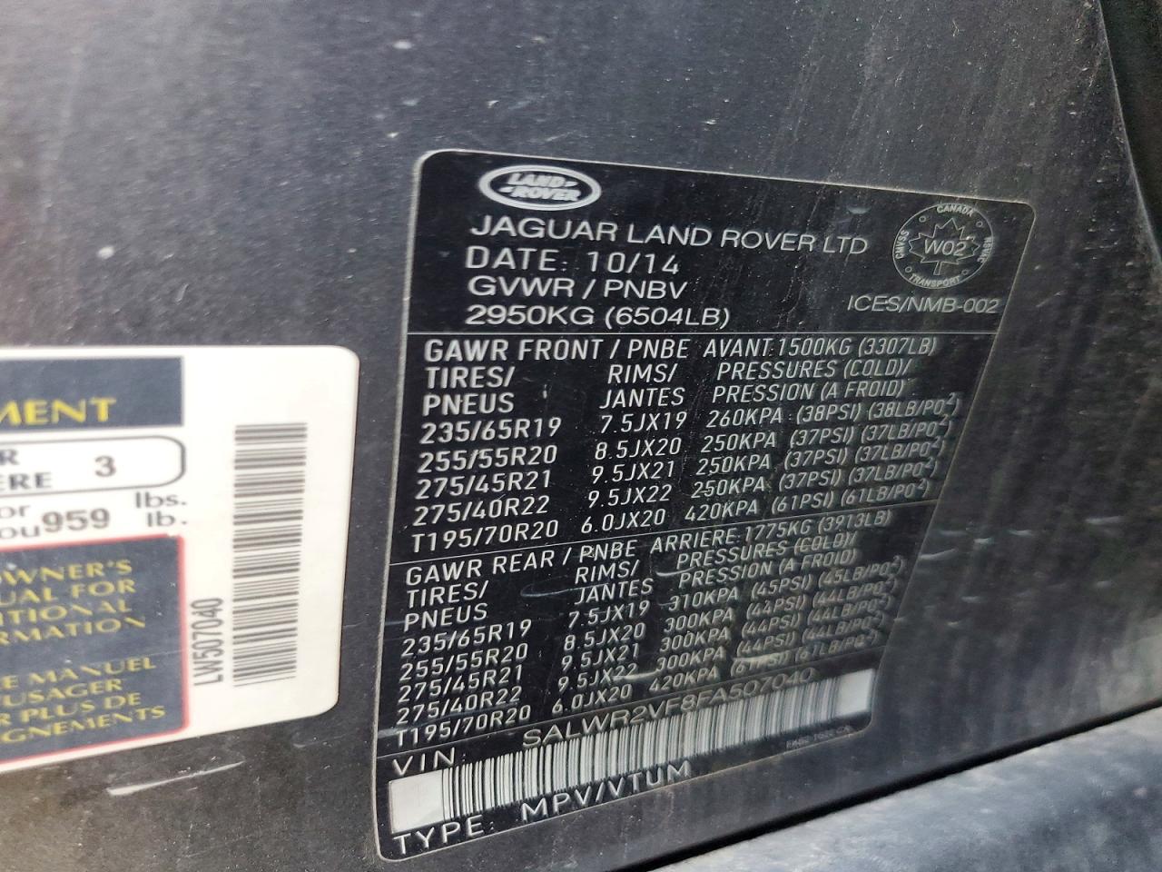 2015 Land Rover Range Rover Sport Hse Black vin: SALWR2VF8FA507040