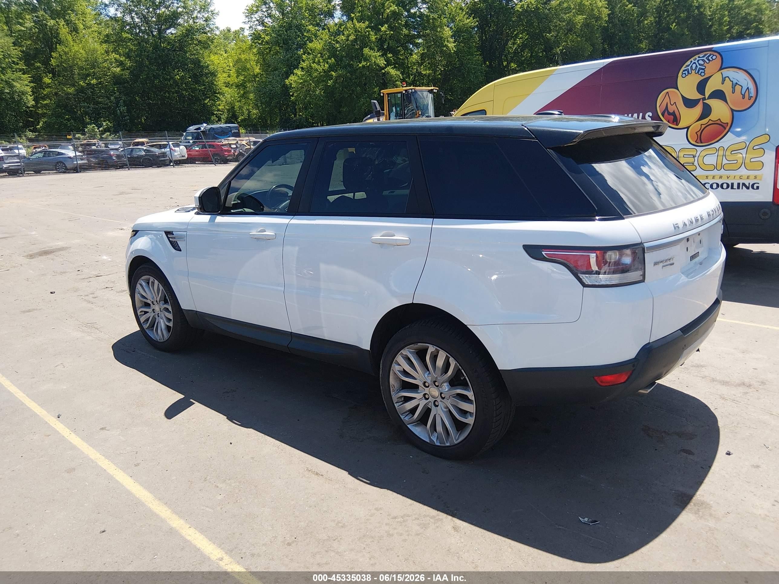 2015 Land Rover Range Rover Sport 3.0l V6 Supercharged Hse Белый vin: SALWR2VF9FA505765