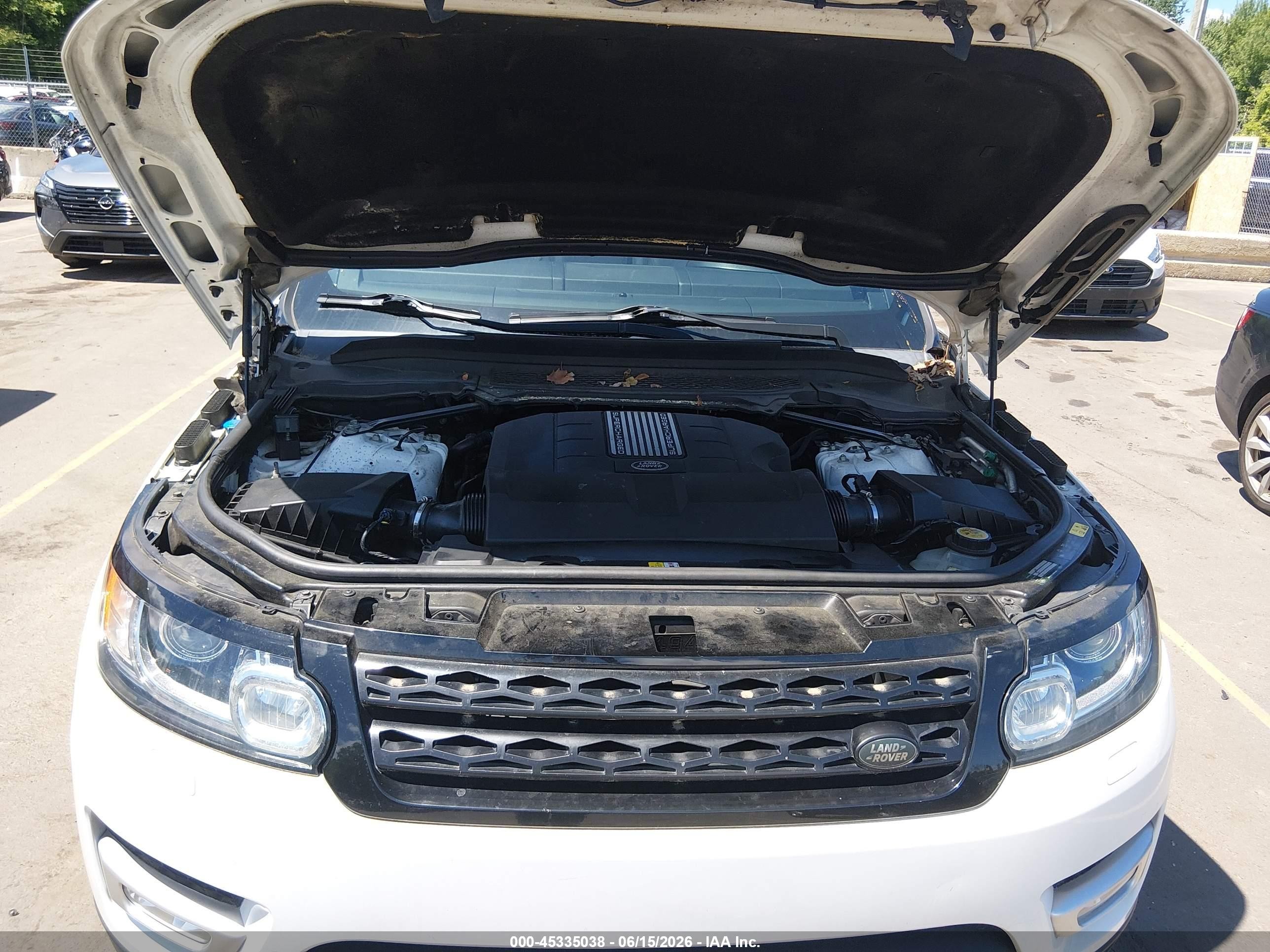 2015 Land Rover Range Rover Sport 3.0l V6 Supercharged Hse Белый vin: SALWR2VF9FA505765
