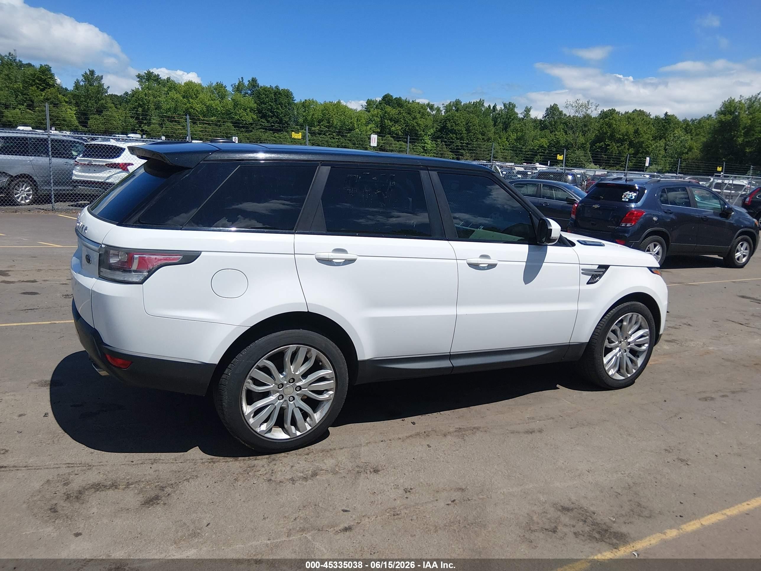 2015 Land Rover Range Rover Sport 3.0l V6 Supercharged Hse Белый vin: SALWR2VF9FA505765