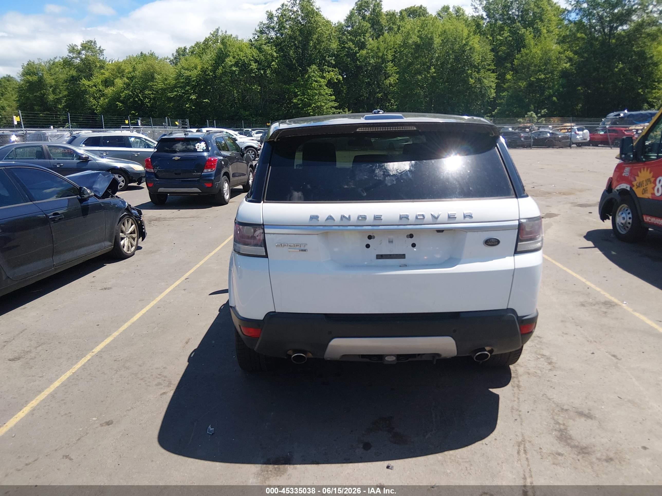 2015 Land Rover Range Rover Sport 3.0l V6 Supercharged Hse Белый vin: SALWR2VF9FA505765