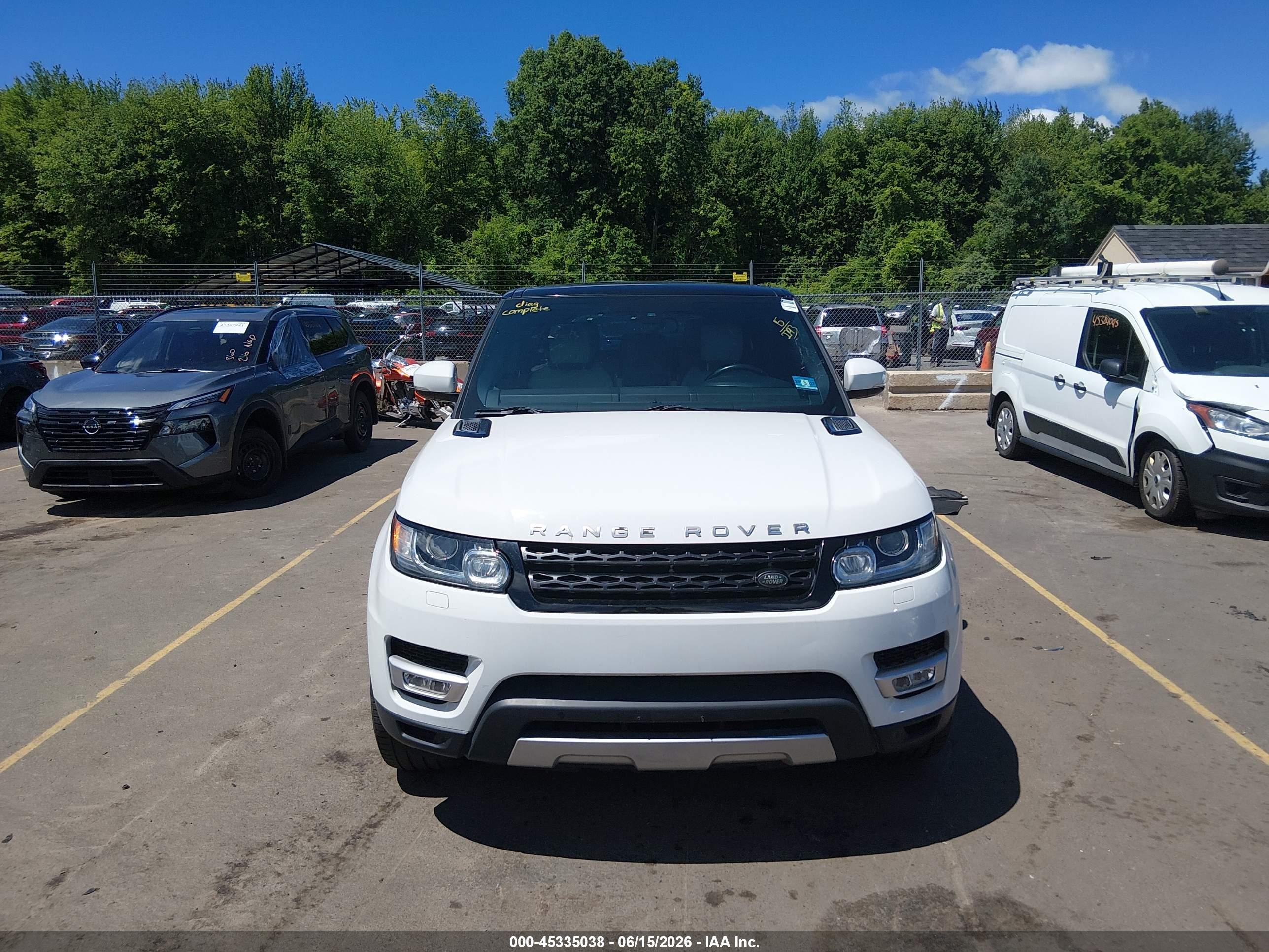 2015 Land Rover Range Rover Sport 3.0l V6 Supercharged Hse Белый vin: SALWR2VF9FA505765