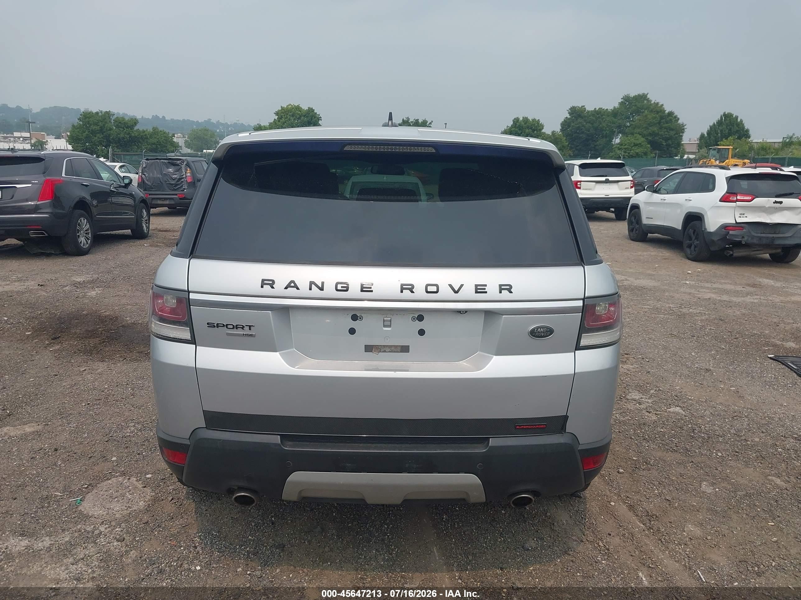 2015 Land Rover Range Rover Sport 3.0l V6 Supercharged Hse Silver vin: SALWR2VF9FA529399