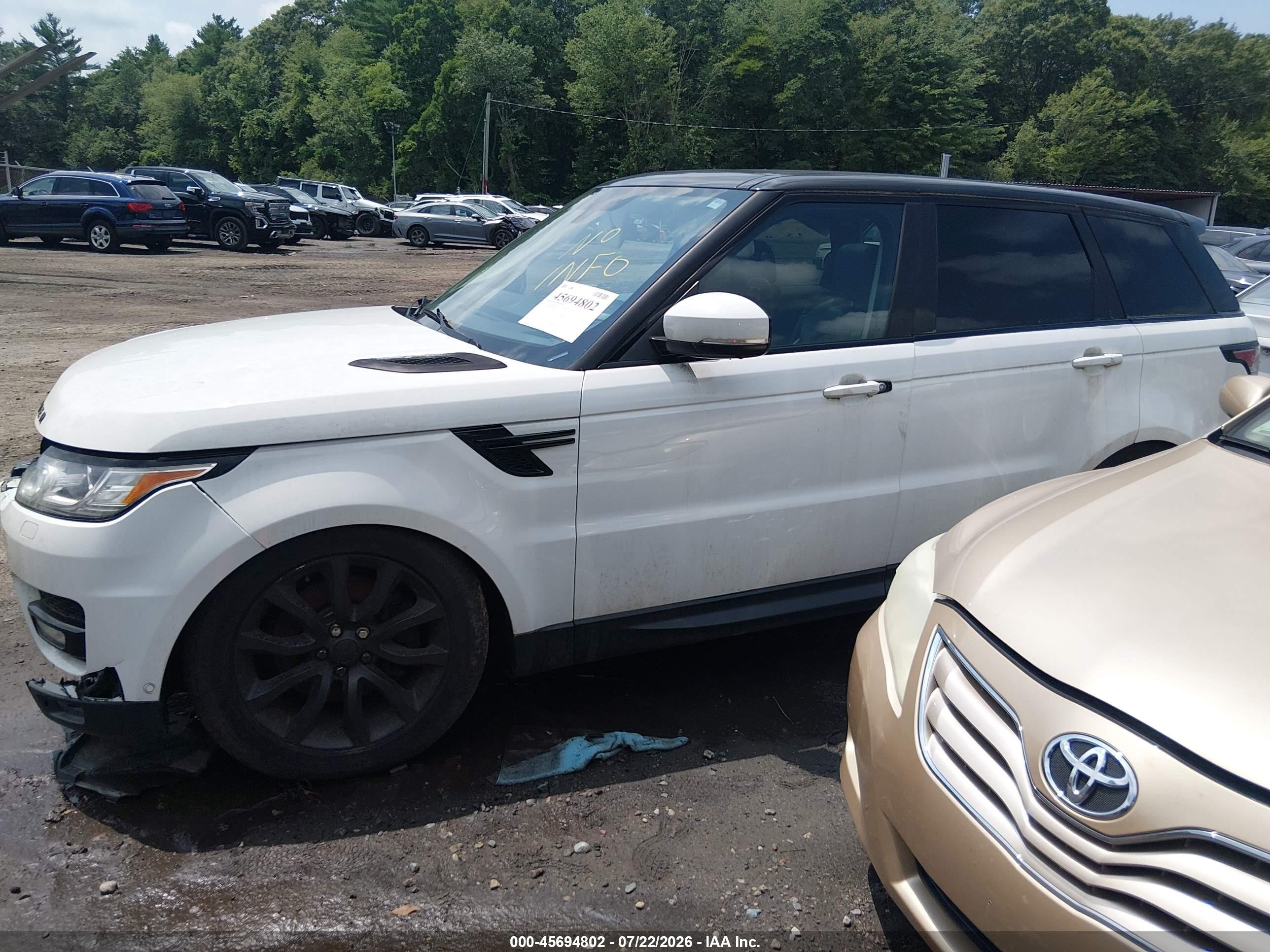 2014 Land Rover Range Rover Sport 3.0l V6 Supercharged Hse White vin: SALWR2WF0EA380975