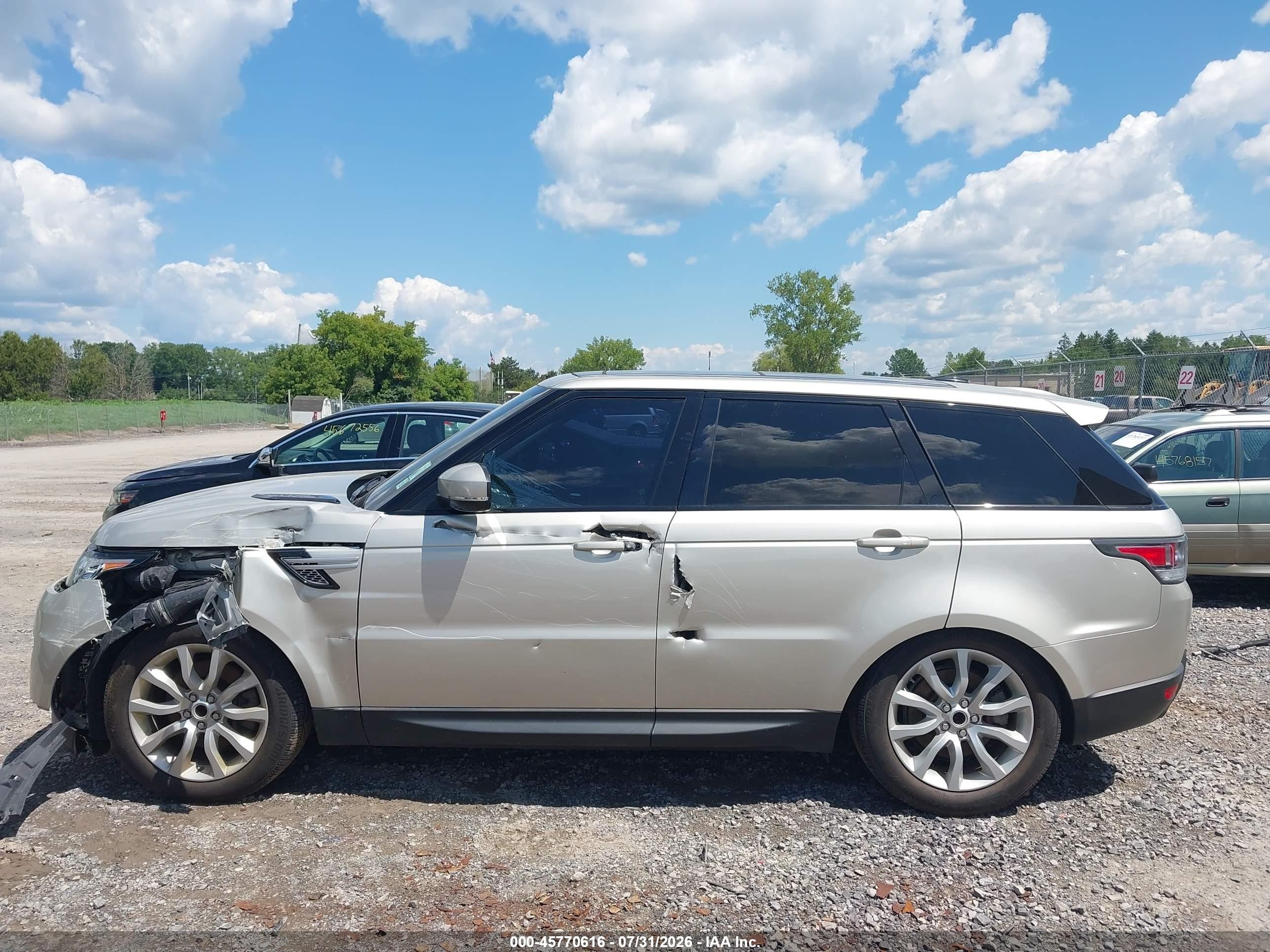 2014 Land Rover Range Rover Sport 3.0l V6 Supercharged Hse Серебряный vin: SALWR2WF4EA353715