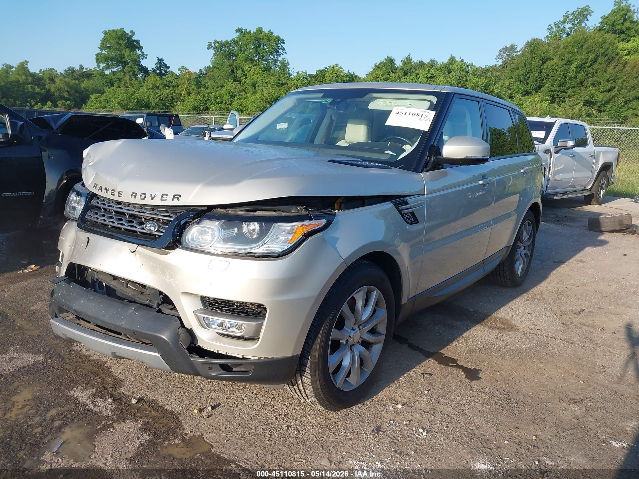2014 Land Rover Range Rover Sport 3.0l V6 Supercharged Hse Beige vin: SALWR2WF4EA360308