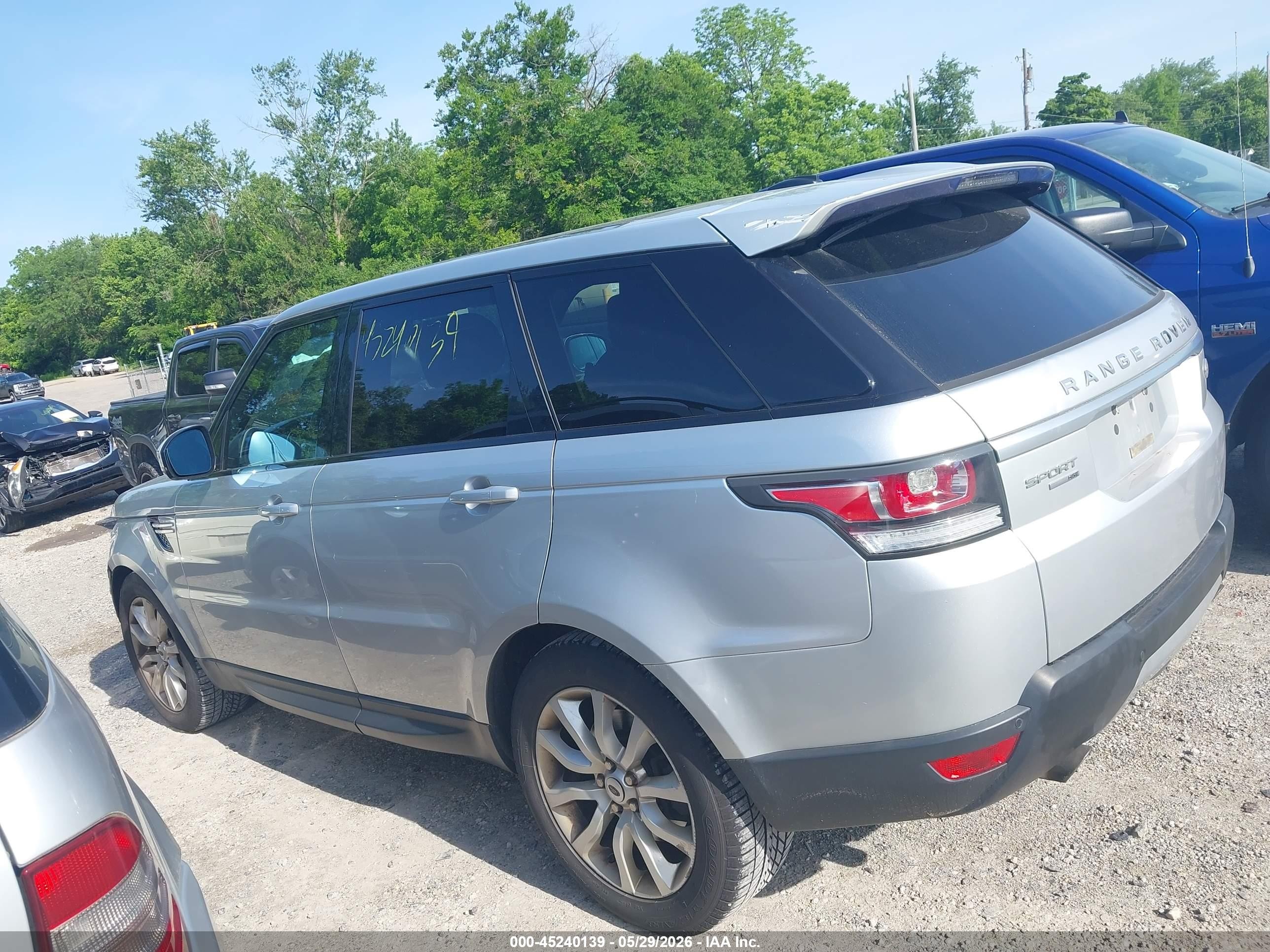 2014 Land Rover Range Rover Sport 3.0l V6 Supercharged Hse Silver vin: SALWR2WF4EA375164