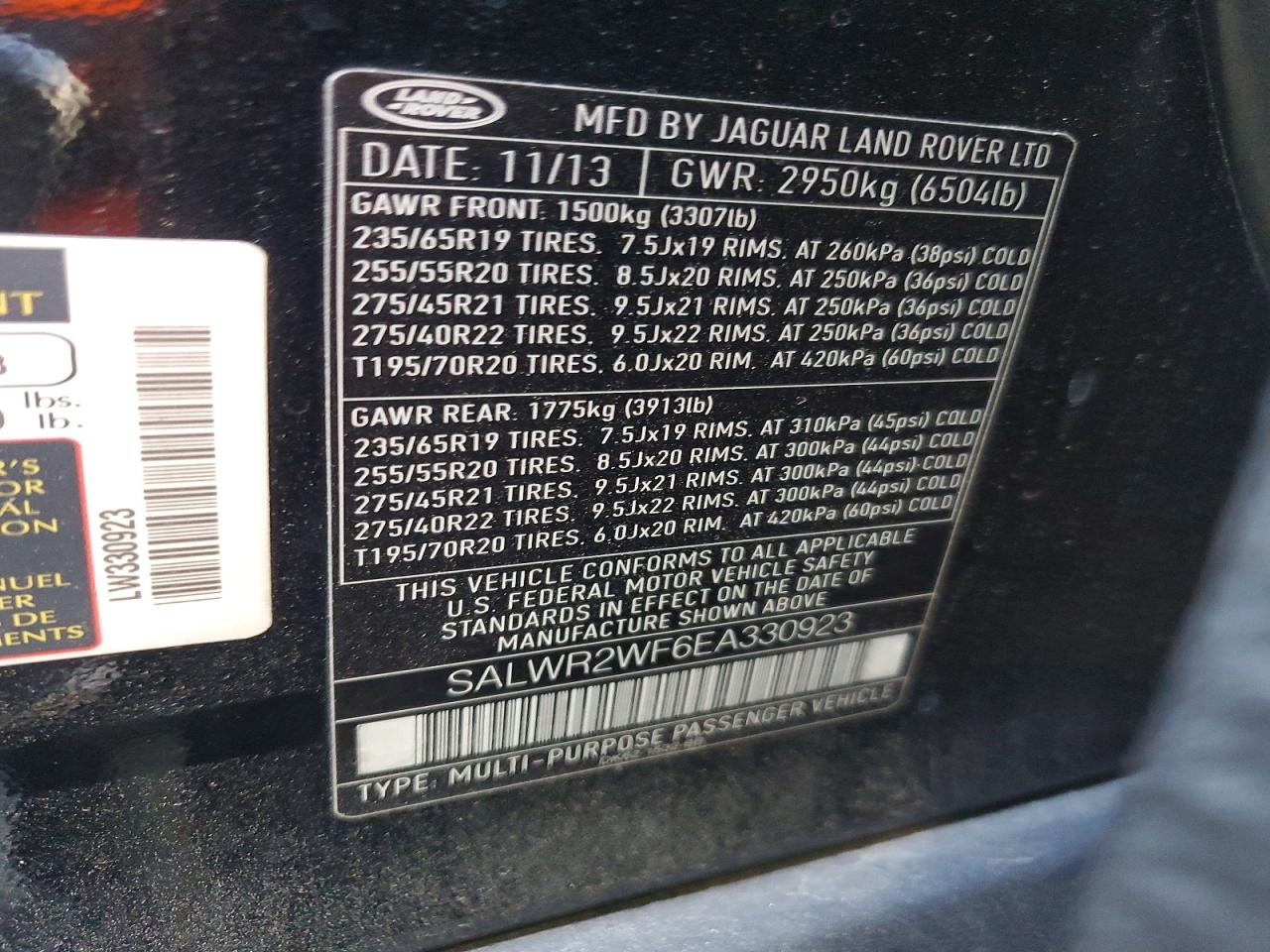 2014 Land Rover Range Rover Sport Hse Black vin: SALWR2WF6EA330923