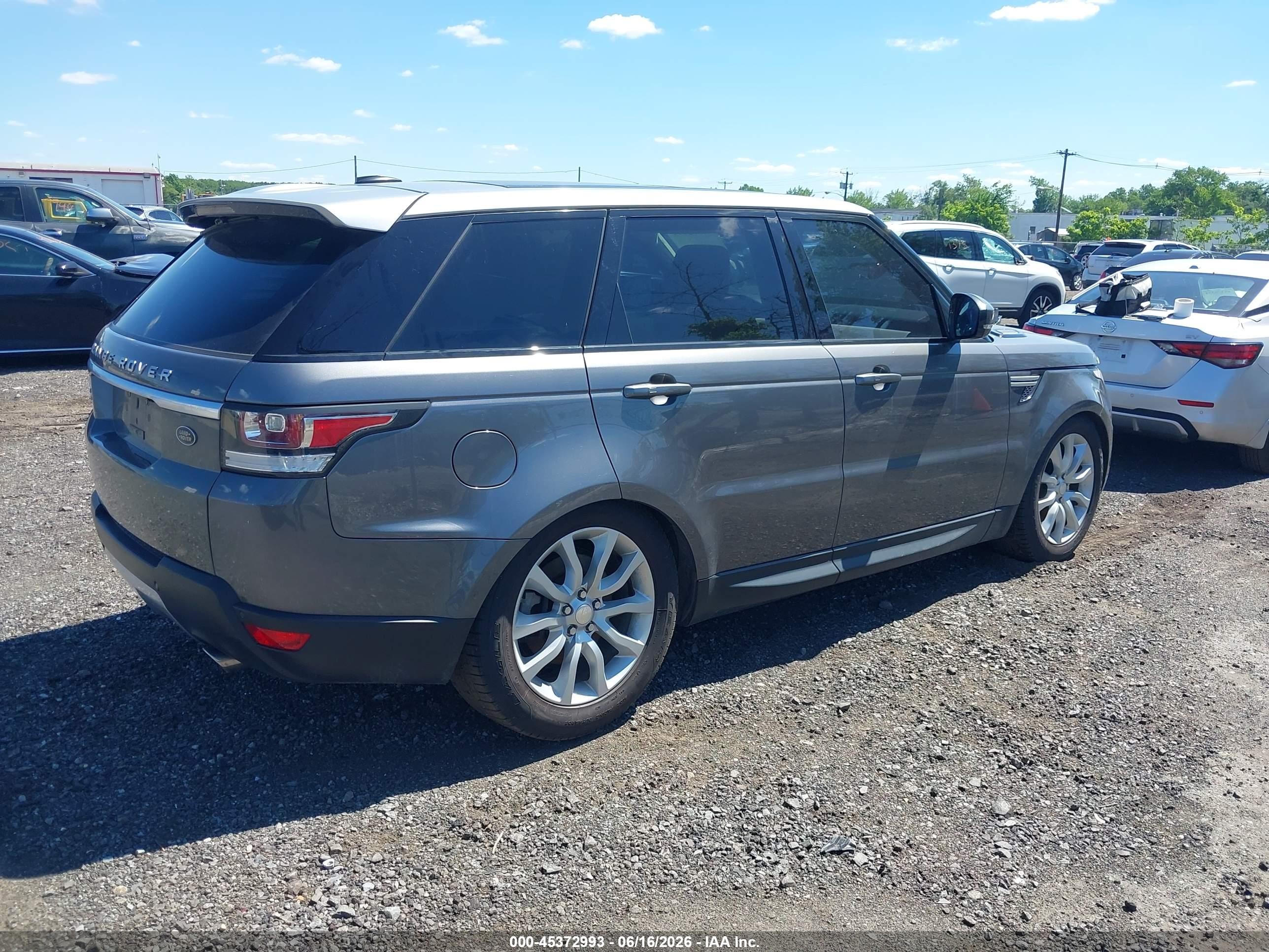2014 Land Rover Range Rover Sport 3.0l V6 Supercharged Hse Gray vin: SALWR2WF8EA338750